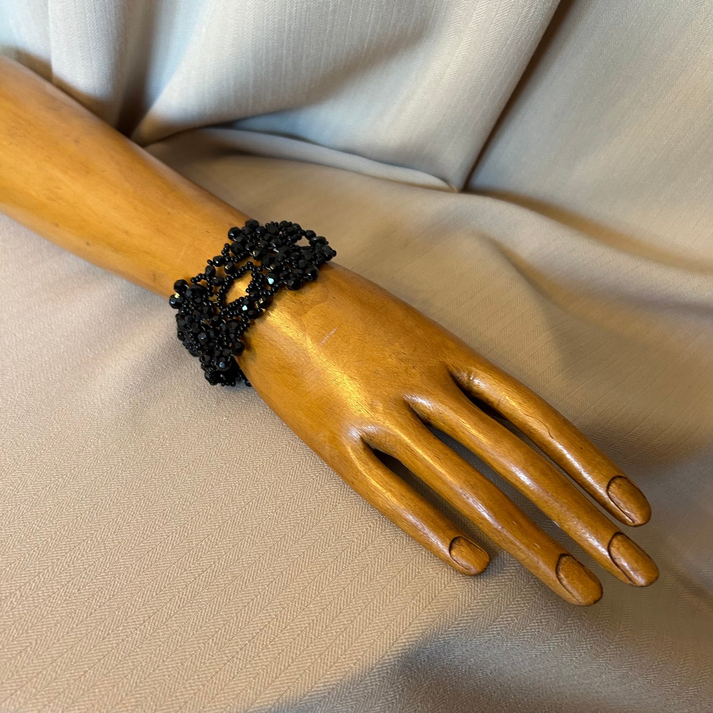 Black Beaded Bracelet