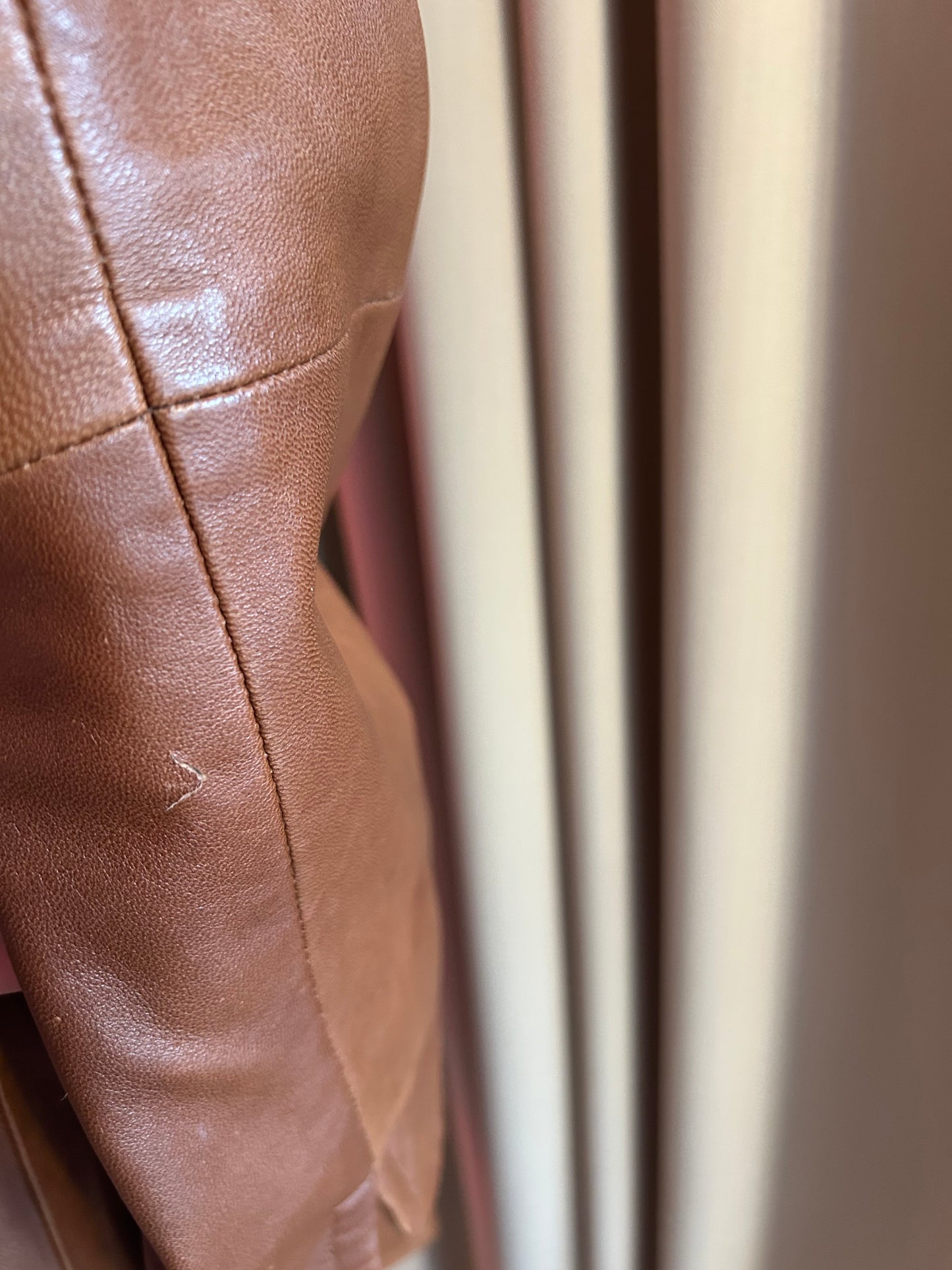 Italian Leather Swing Coat