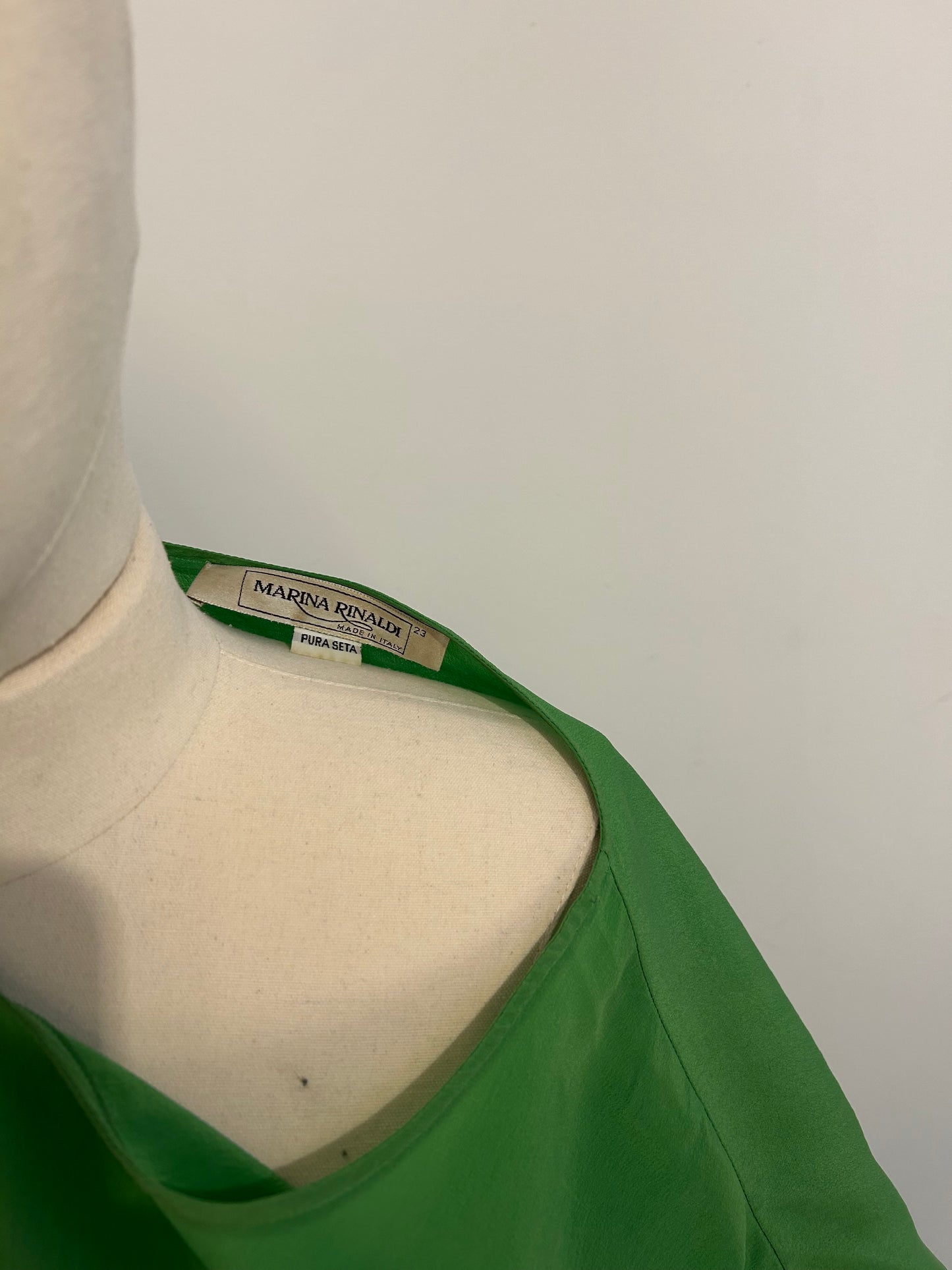 Bright Green Silk Top