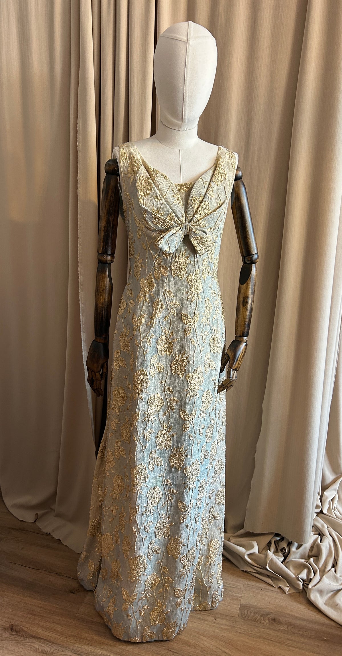 Seafoam Lurex Gown