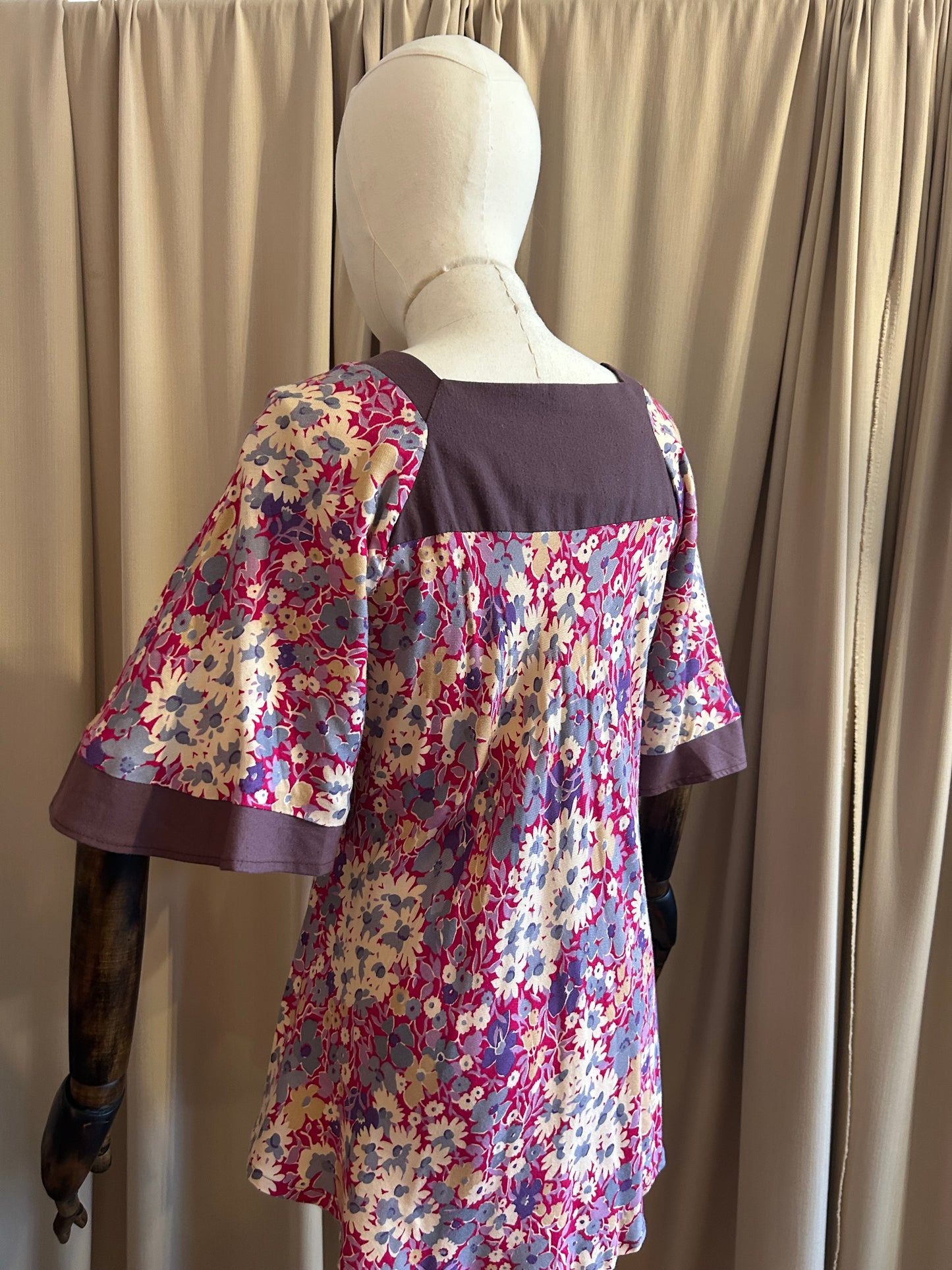 Floral Angel Sleeve Blouse