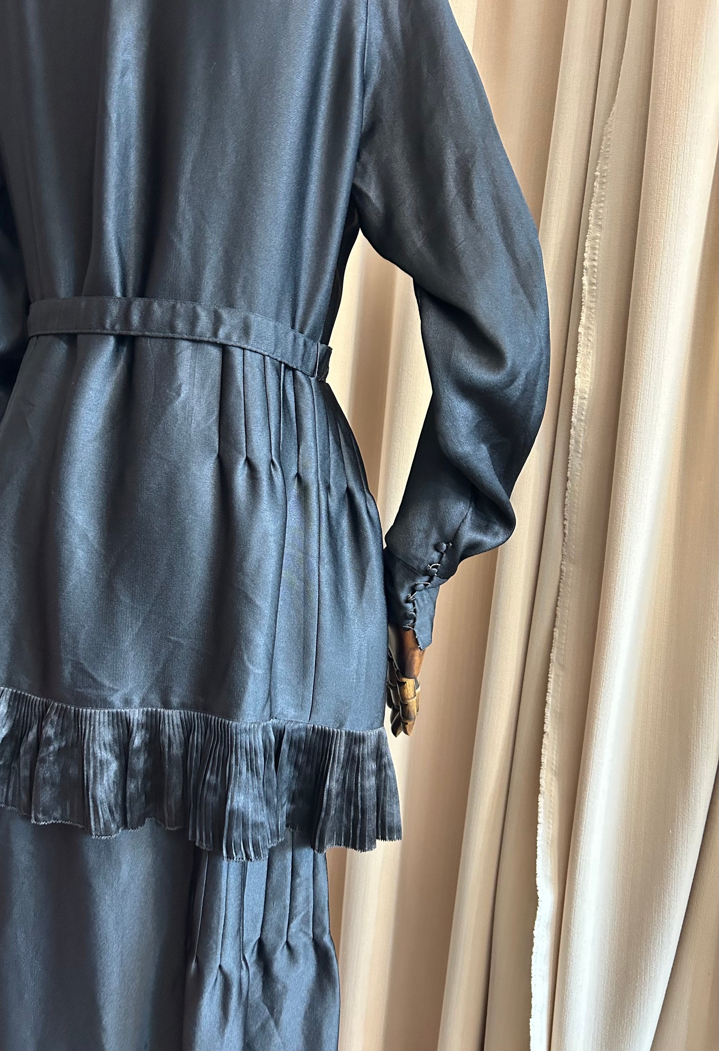 20s Ruffle Satin Dress