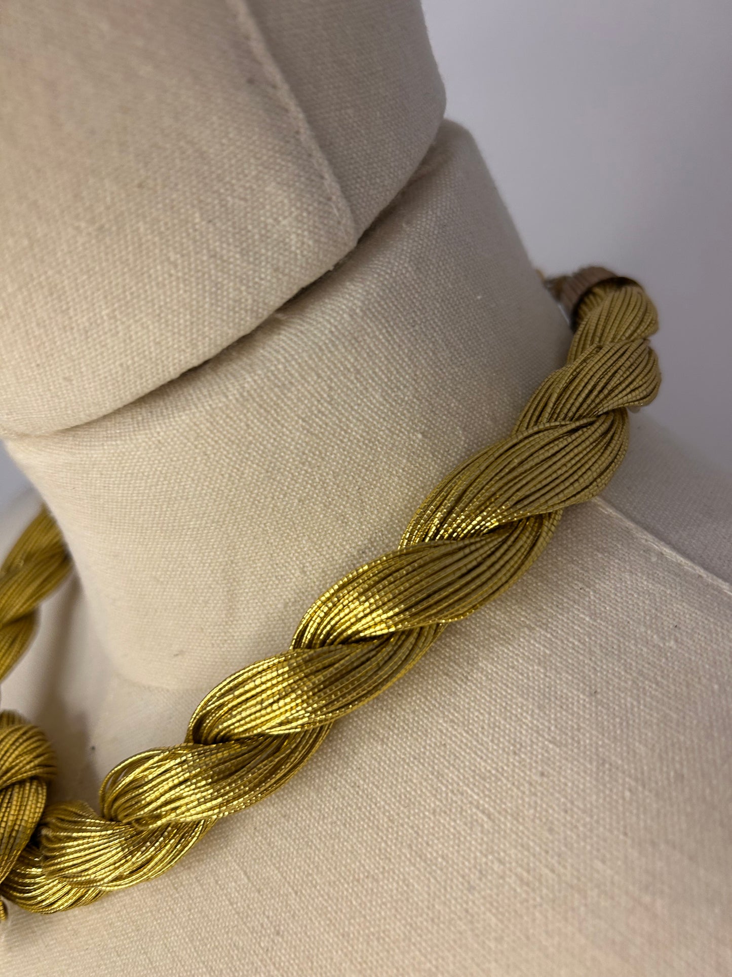Gold Thread Knot Necklace
