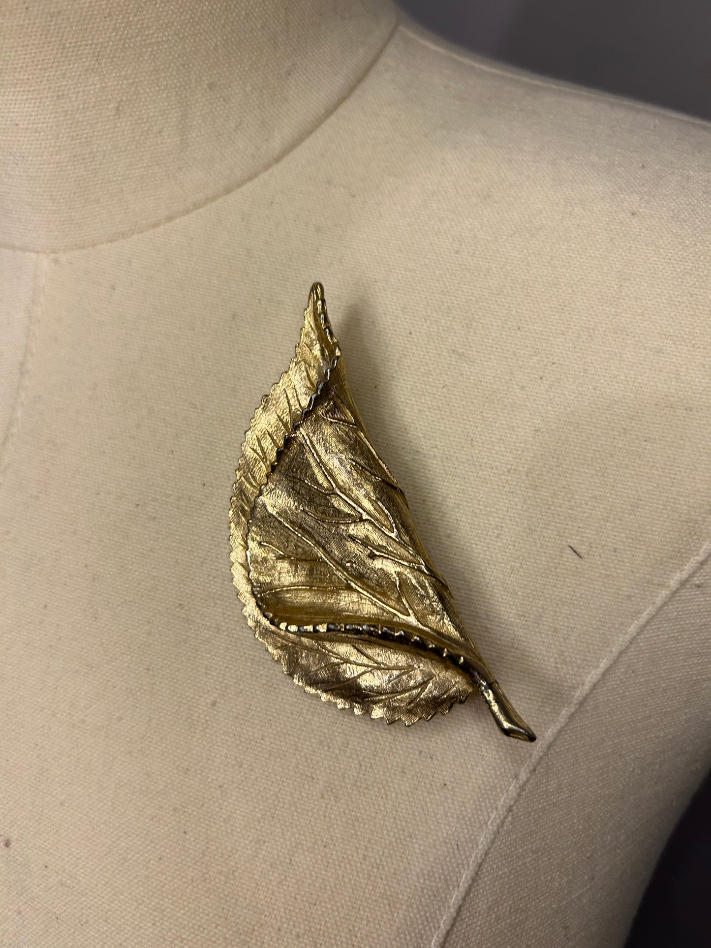 Gold Leaf Brooch