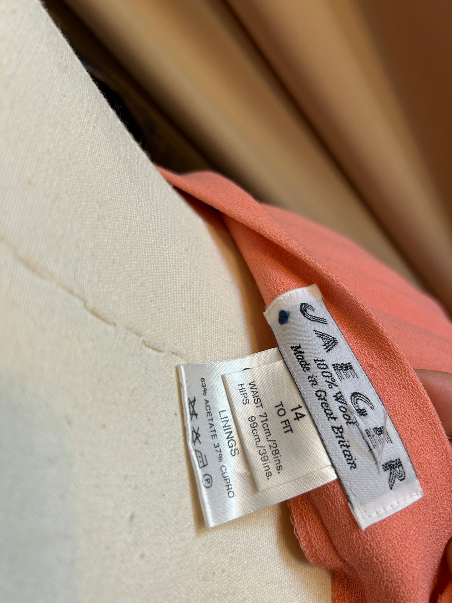 Jaeger Wool Pleat Skirt