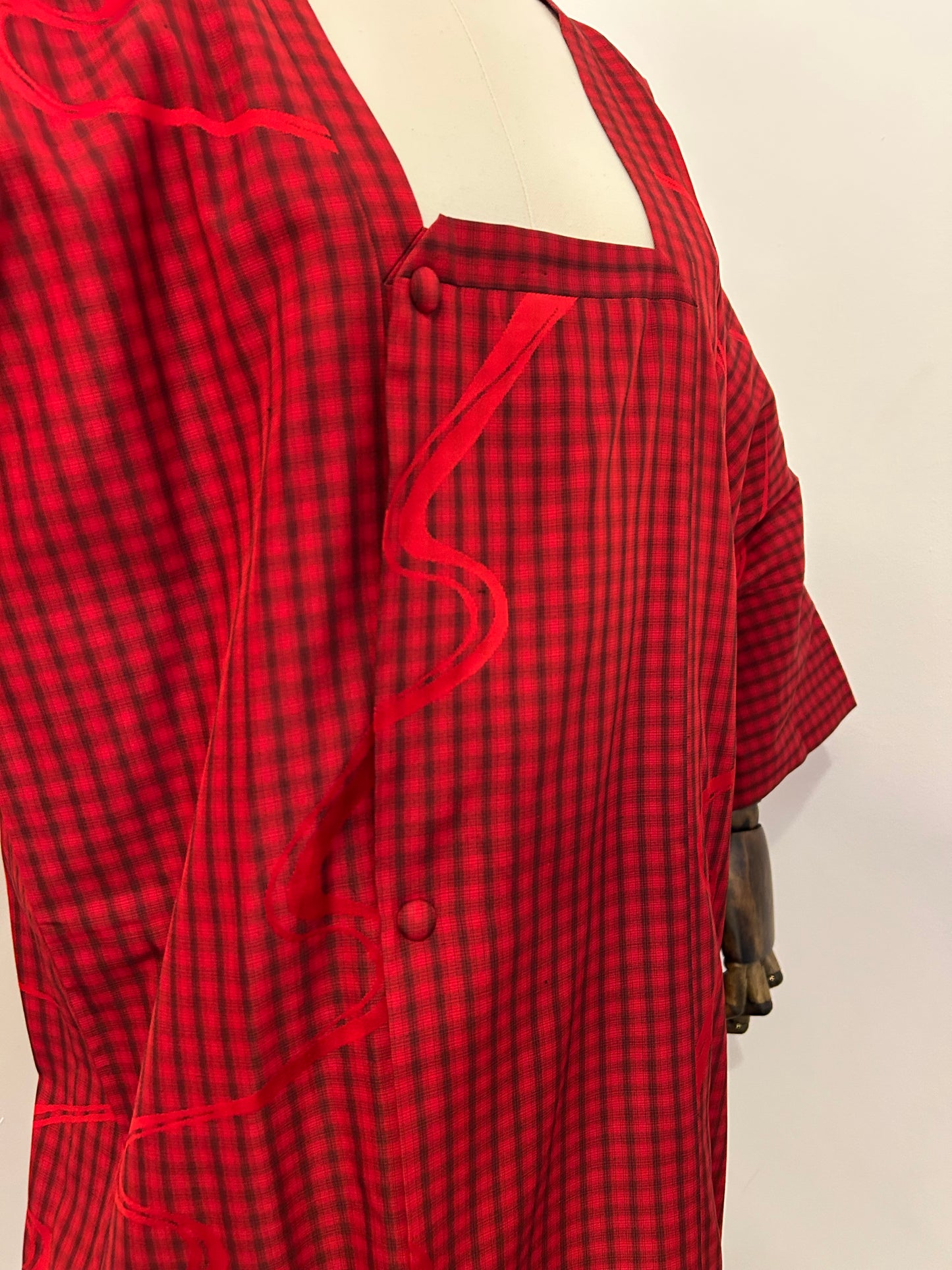 Red Checkered Kimono