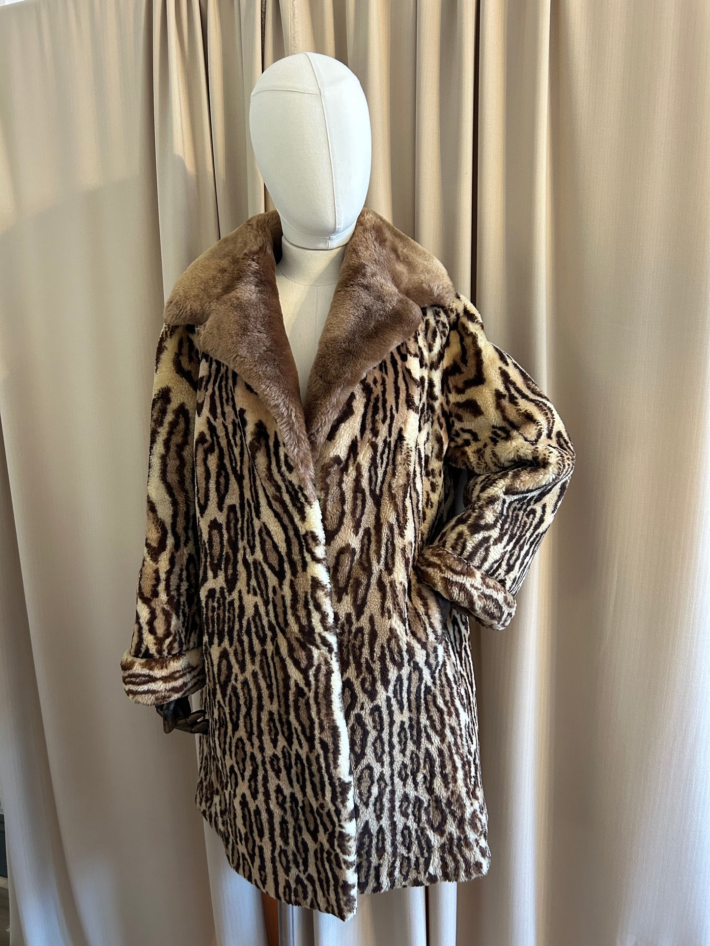 Sheepskin Leopard Print Jacket