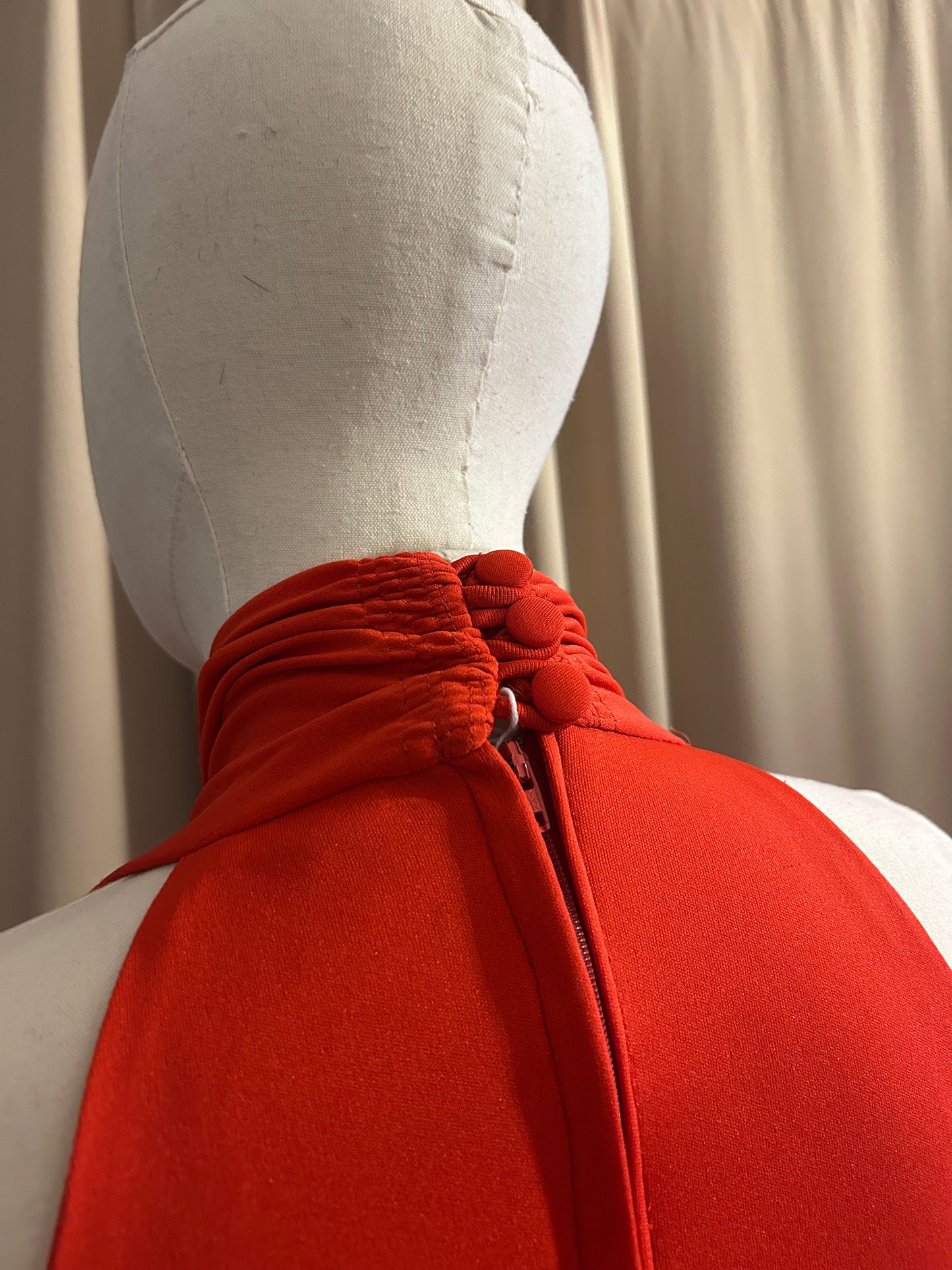 Orange Gown With Turquoise