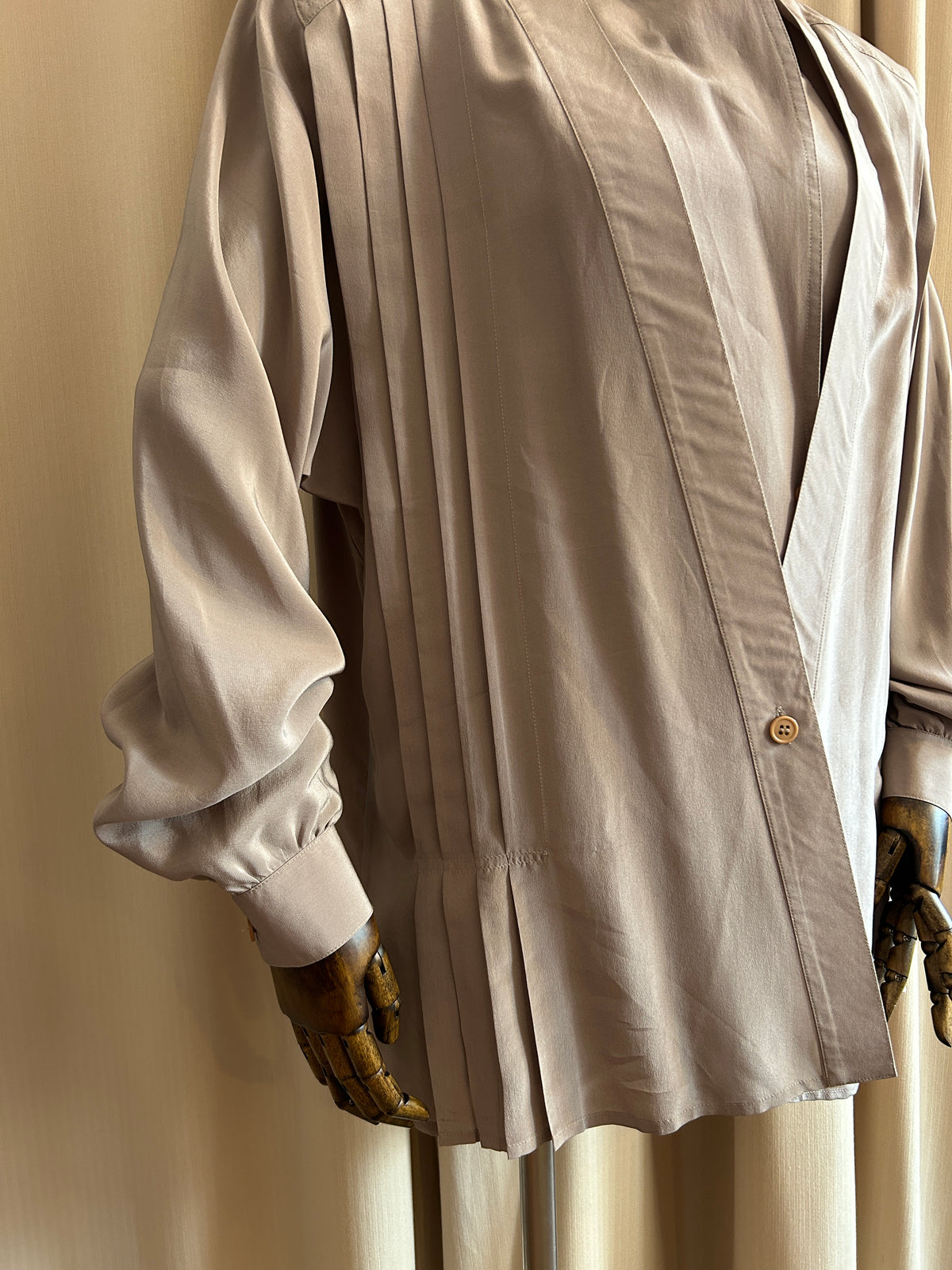 Mushroom Silk Blouse