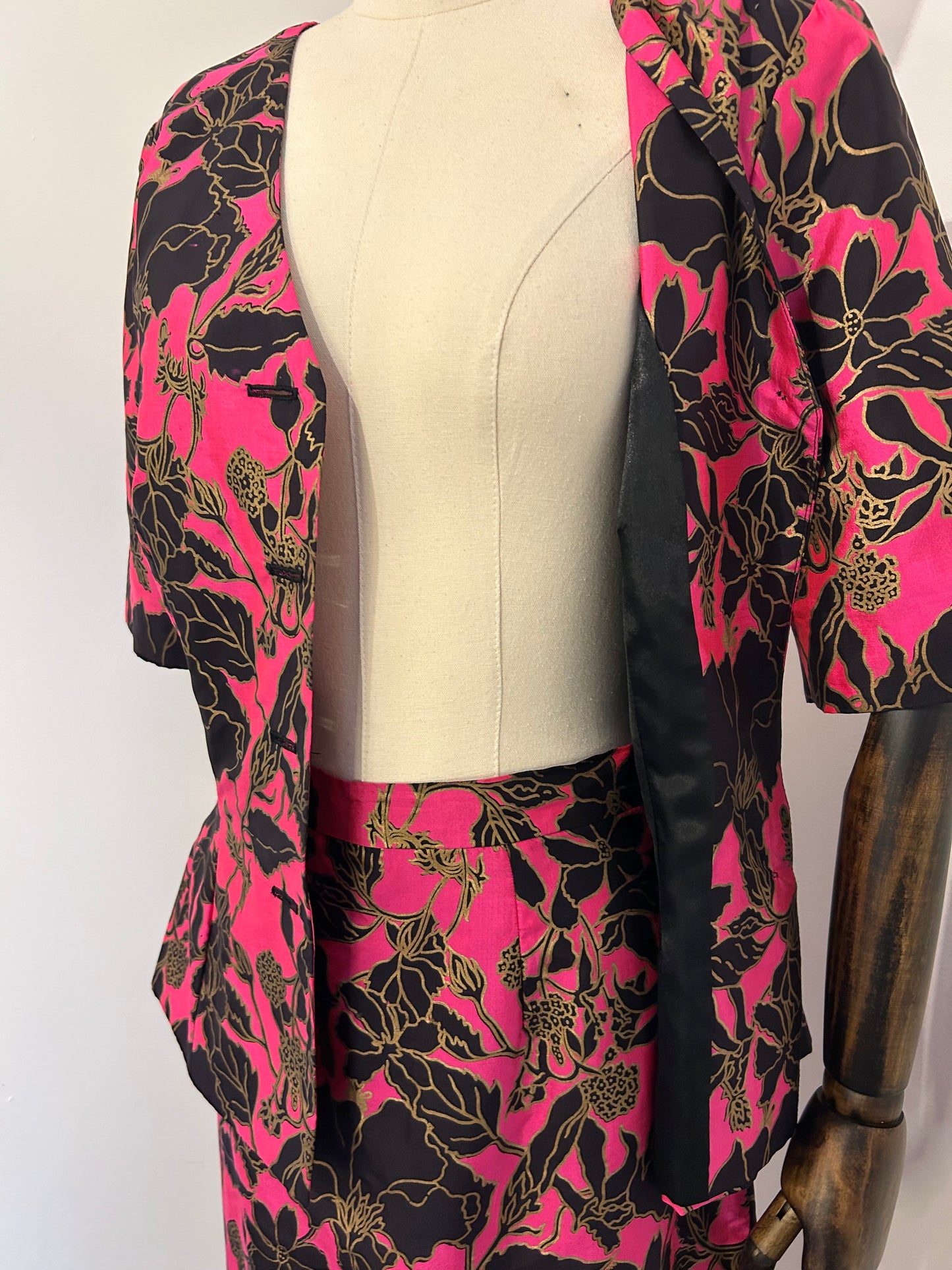 Hot Pink Floral Two Piece