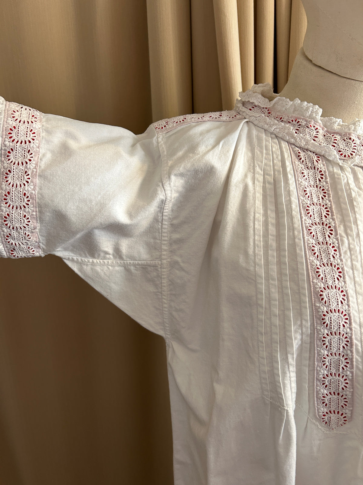 French Nightgown with Red Banding
