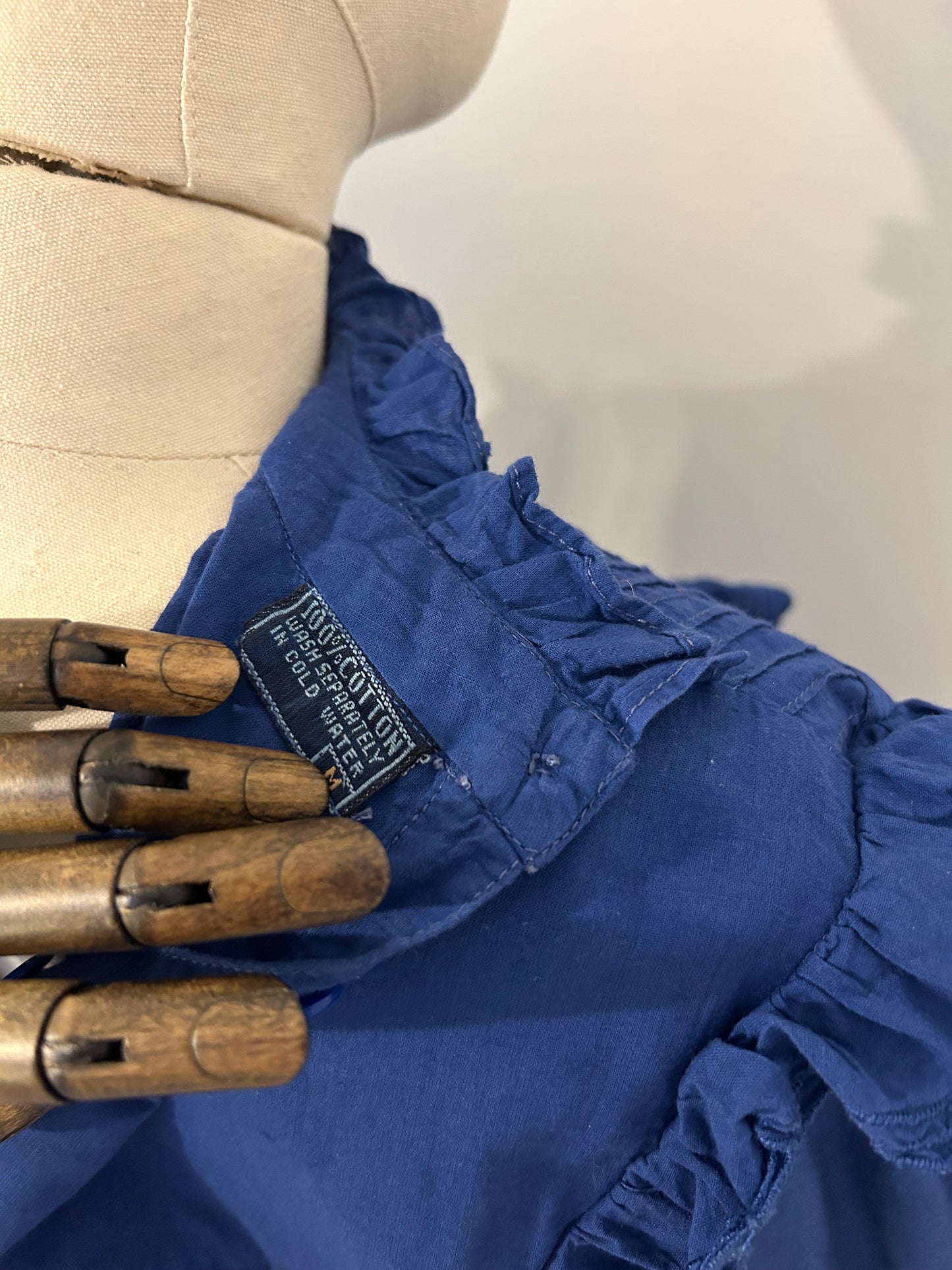 Blue Cotton Prairie Blouse