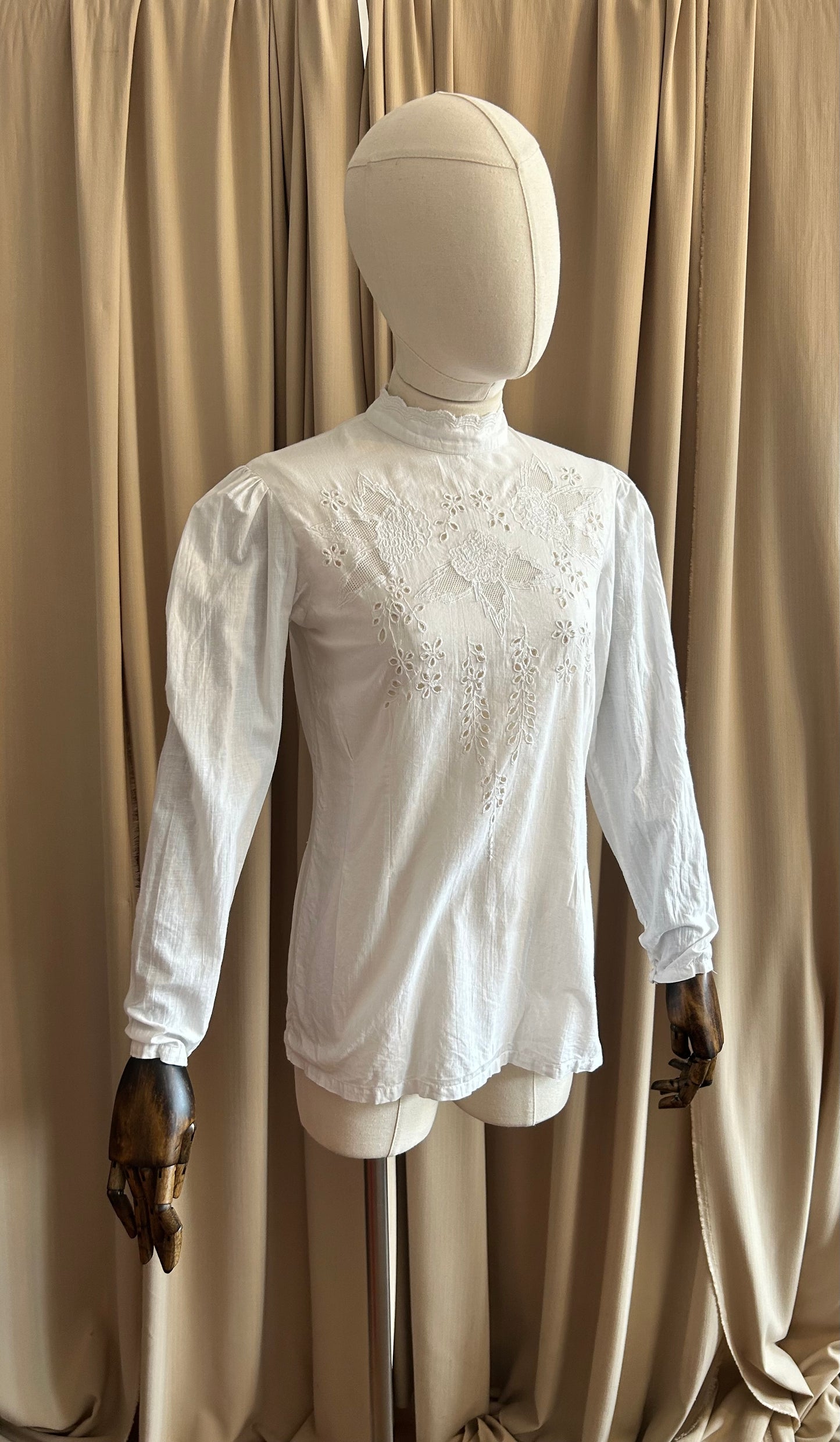 Cotton Button Back Blouse