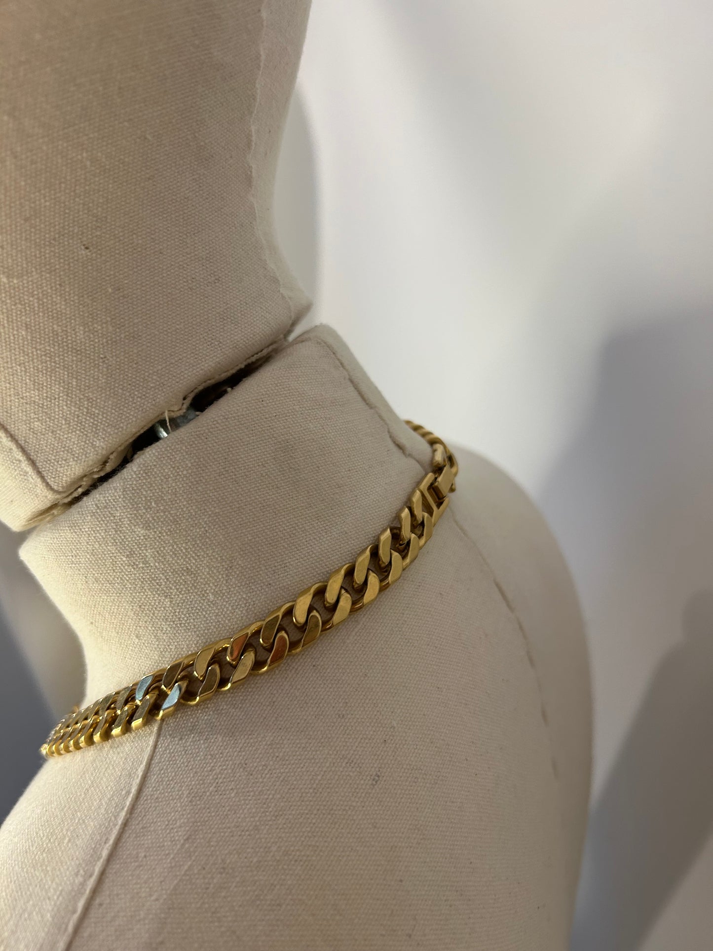 Gold Tone Curb Chain