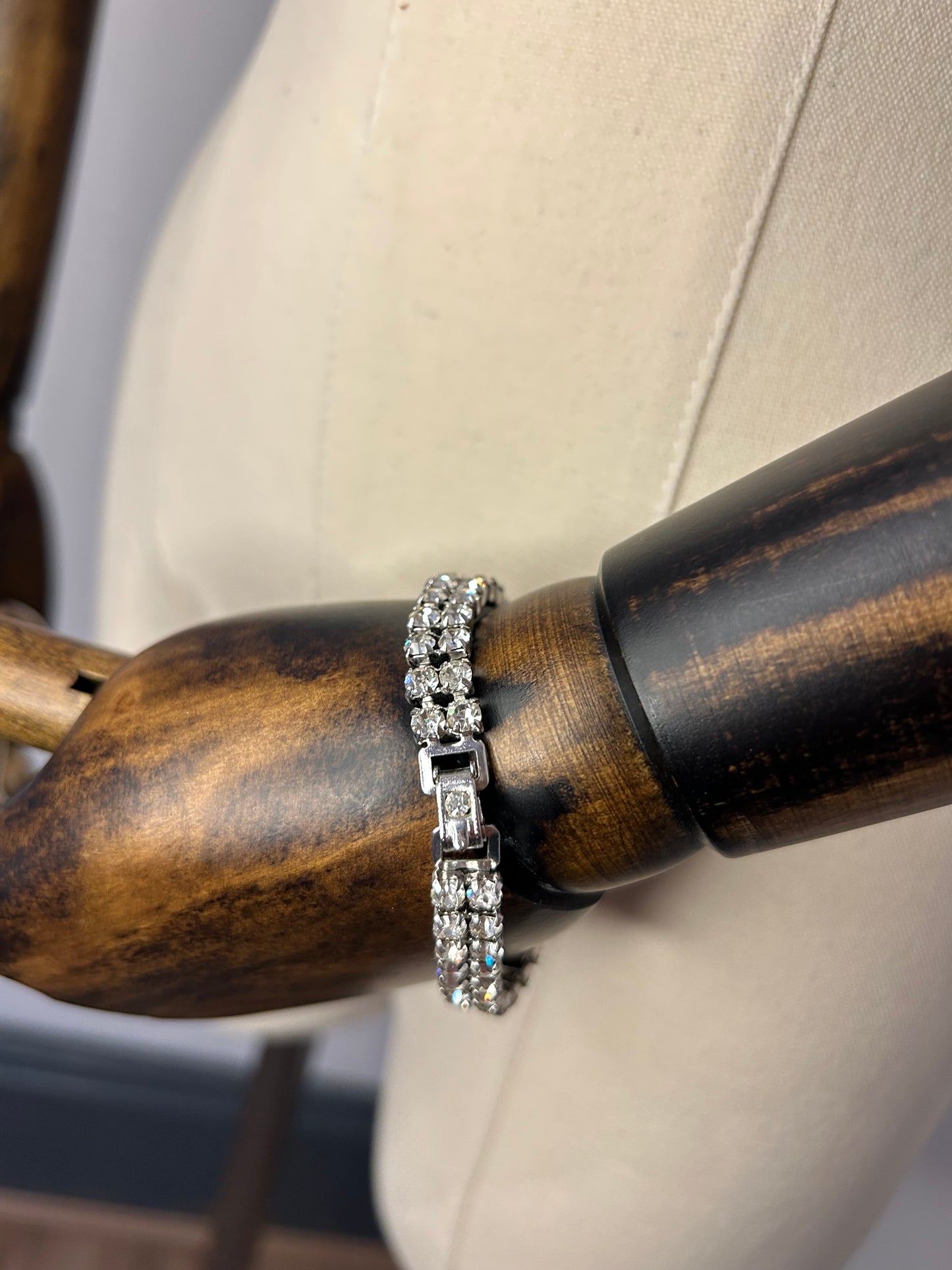 Double Row Diamanté bracelet