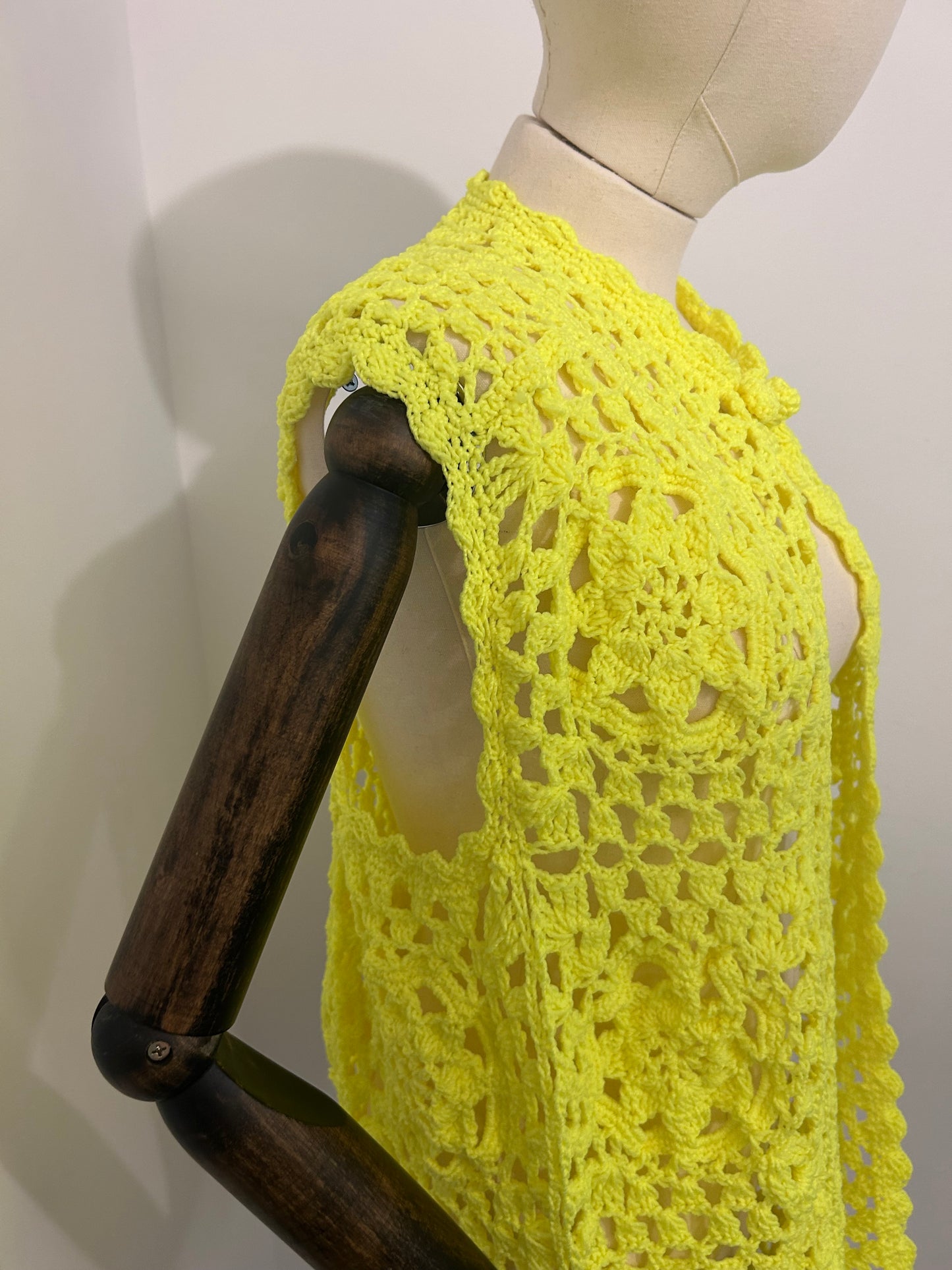 Neon Crochet Cardigan Tank