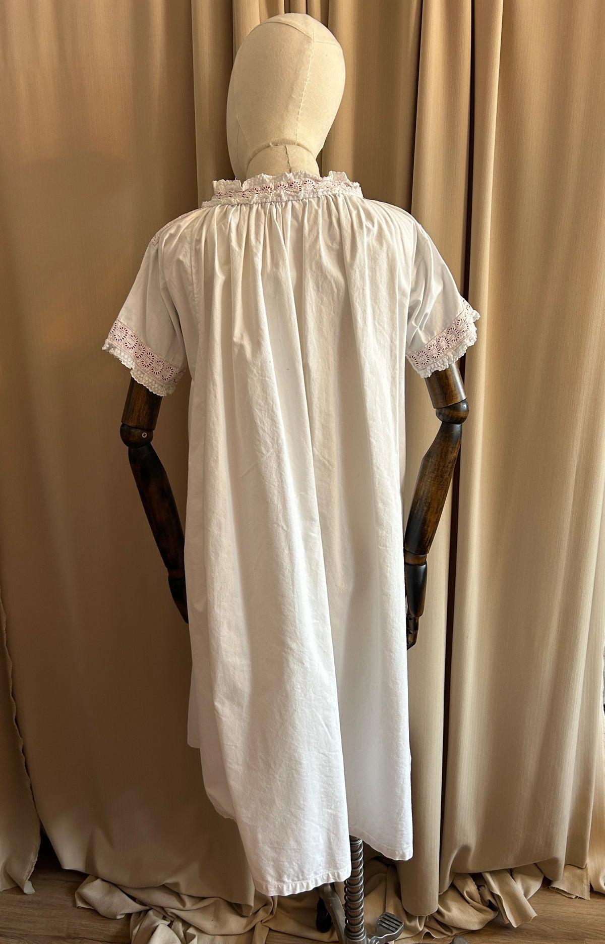 French Nightgown with Red Banding