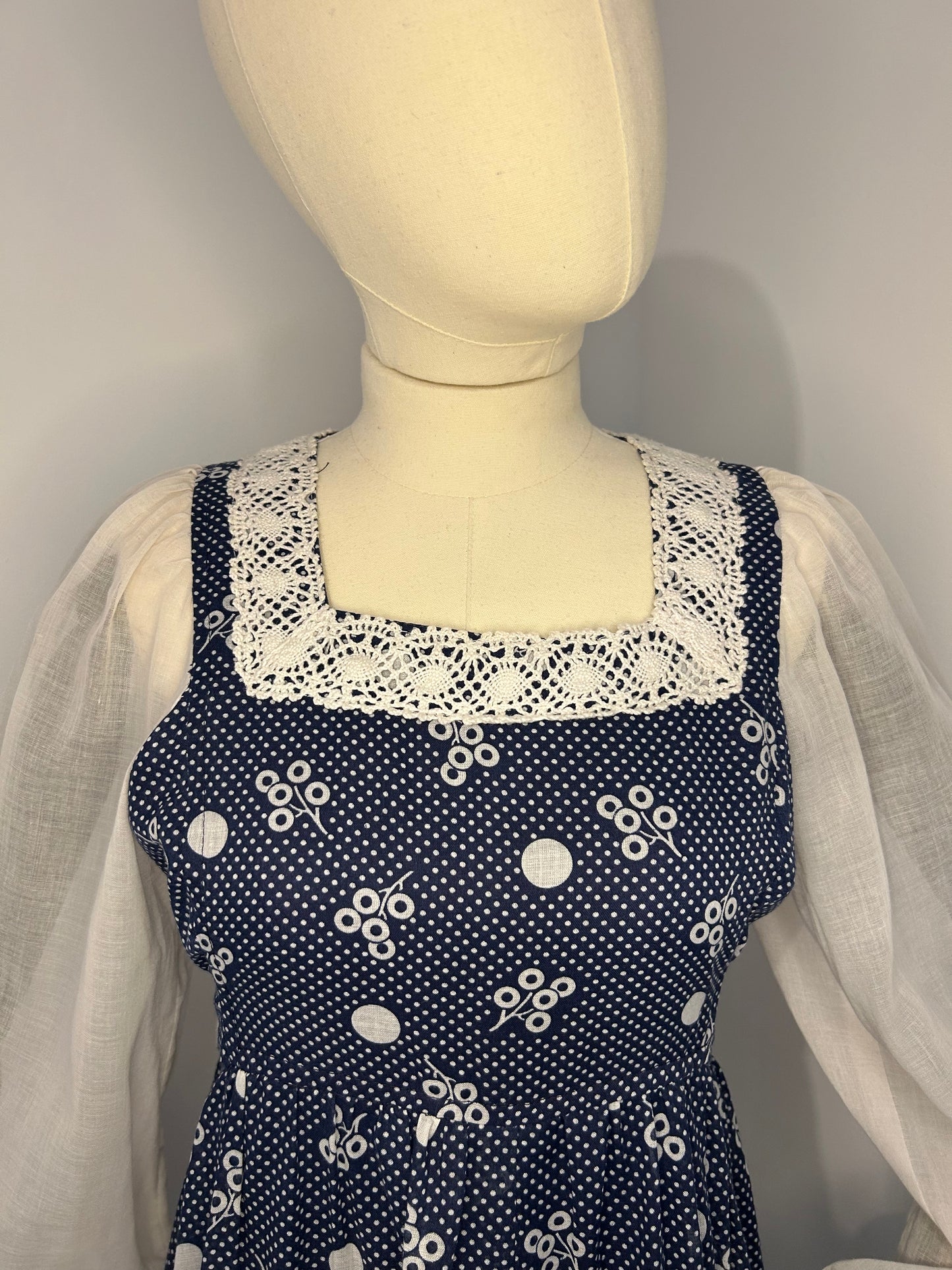 Blue Printed Prairie dress