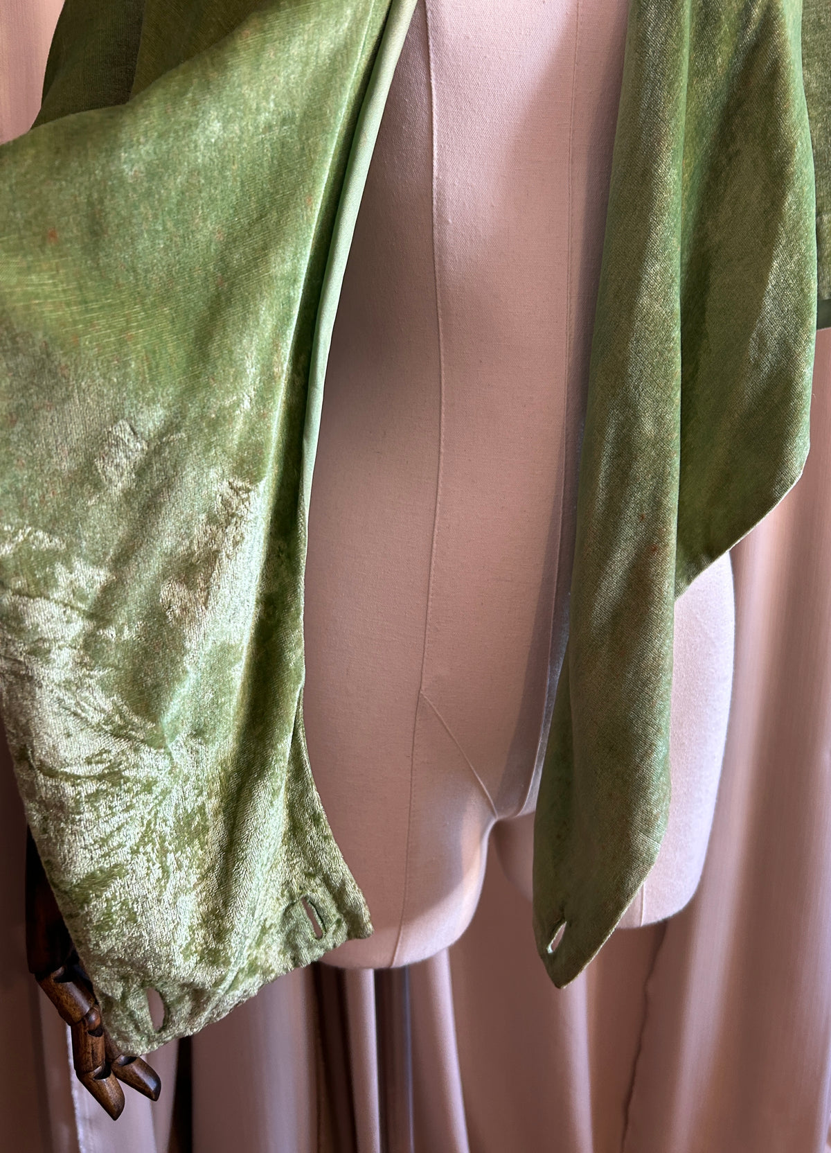 Ruffle Neck Velvet Cape