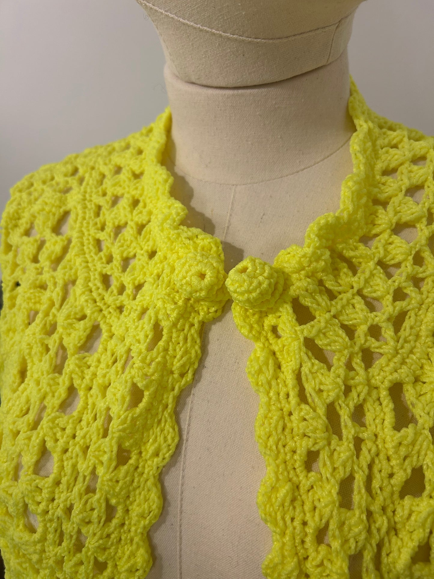Neon Crochet Cardigan Tank