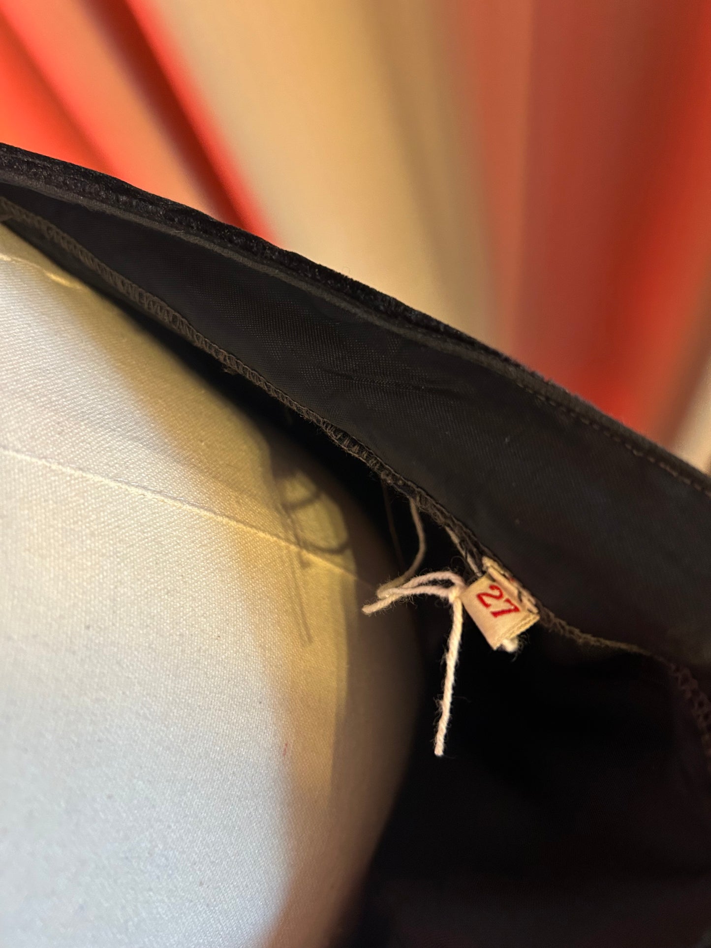 Black Skirt With Velvet Stripes