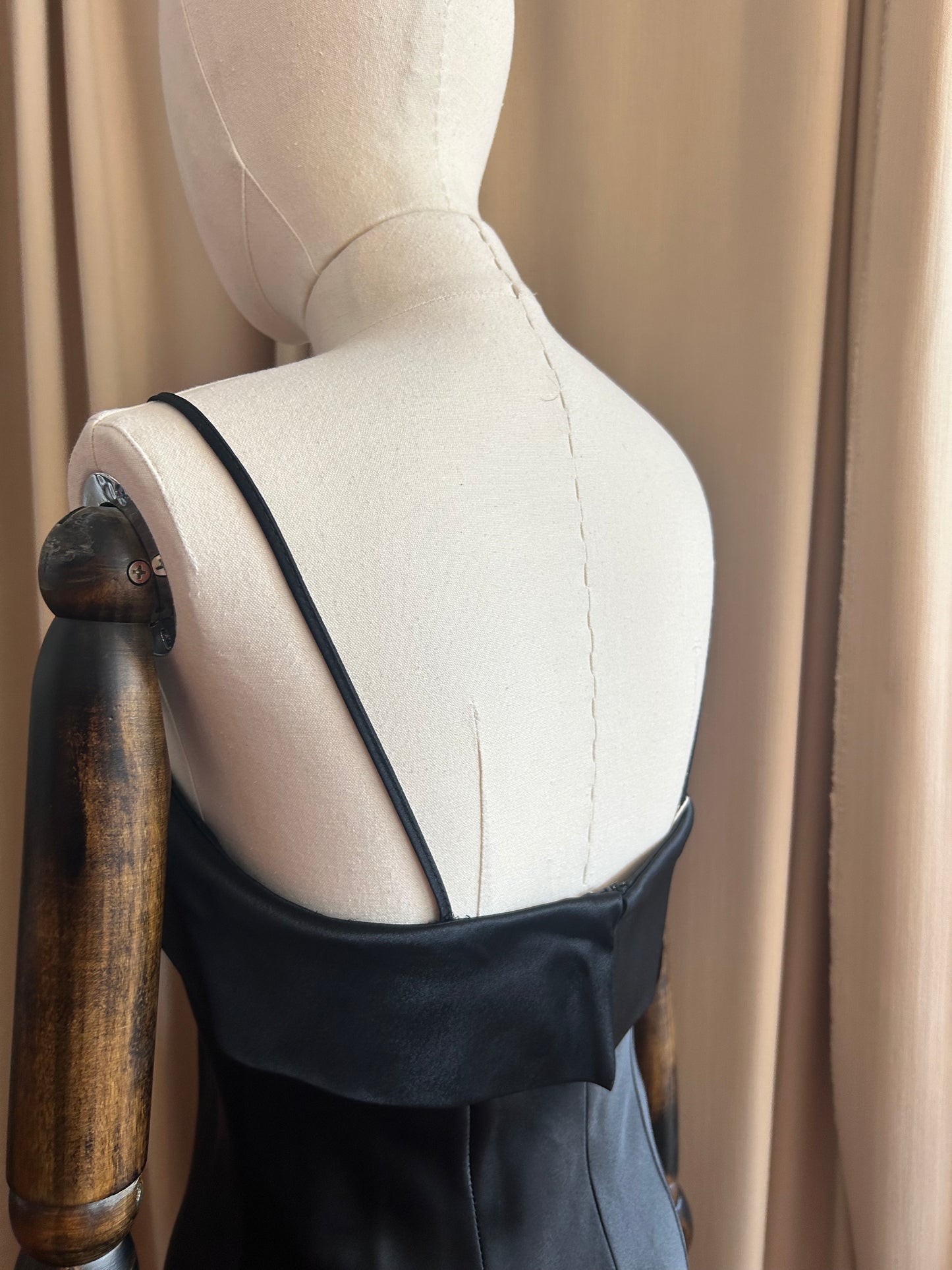 Black Satin Gown
