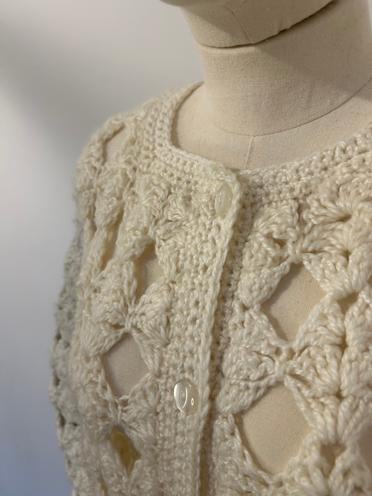 White Crochet Cardigan
