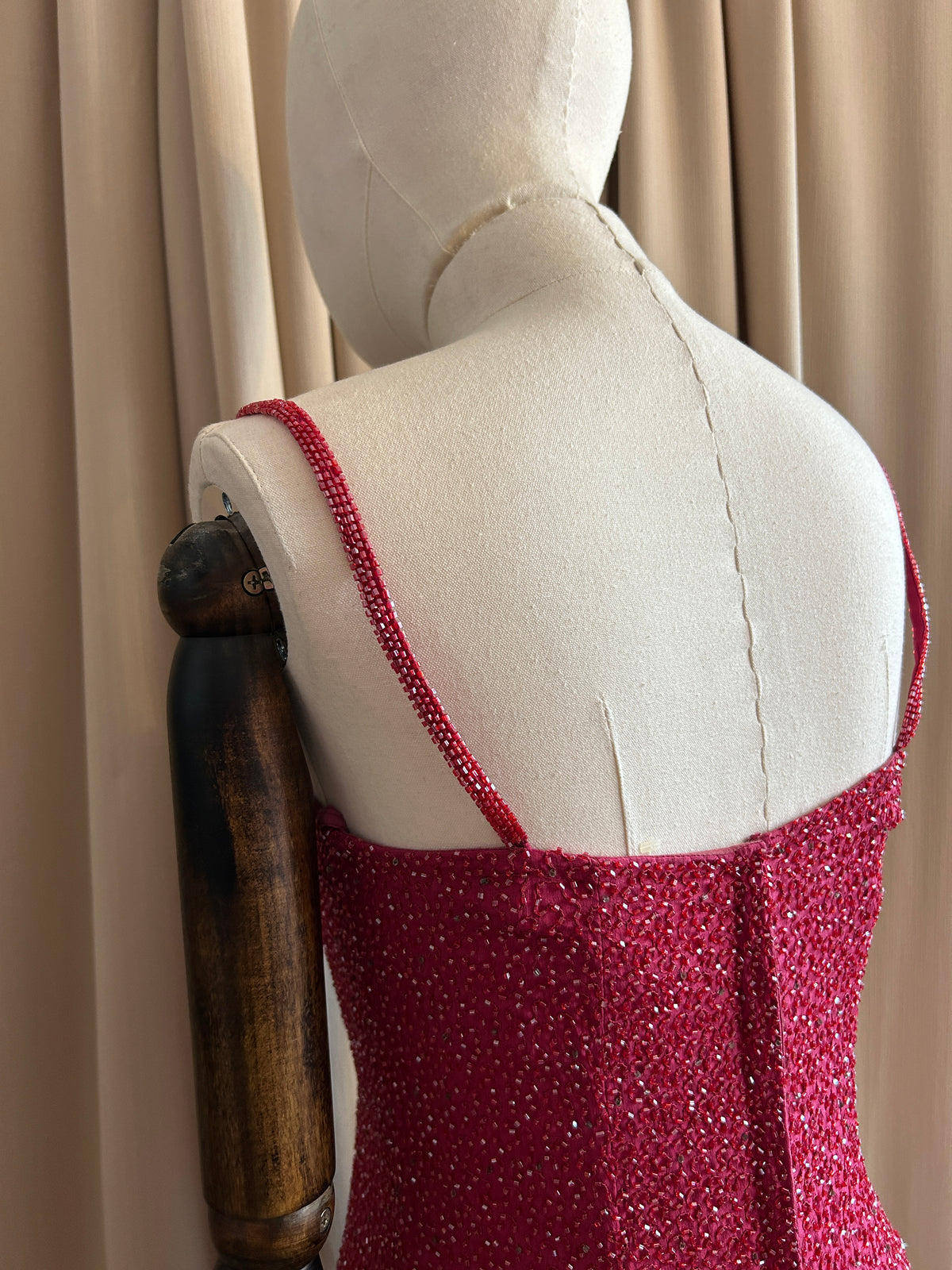 Burgundy Beaded Mini