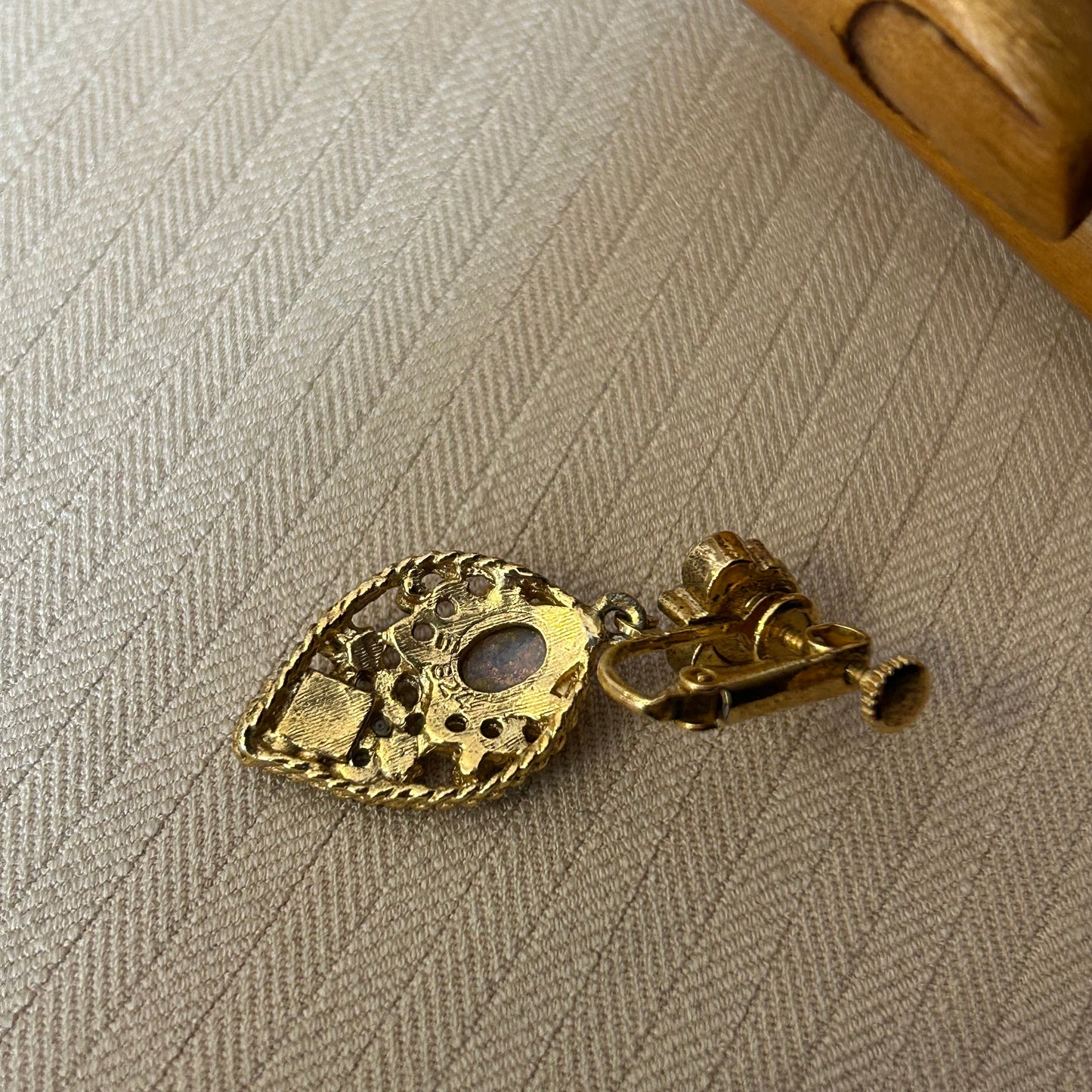 Faux Opal Clip On