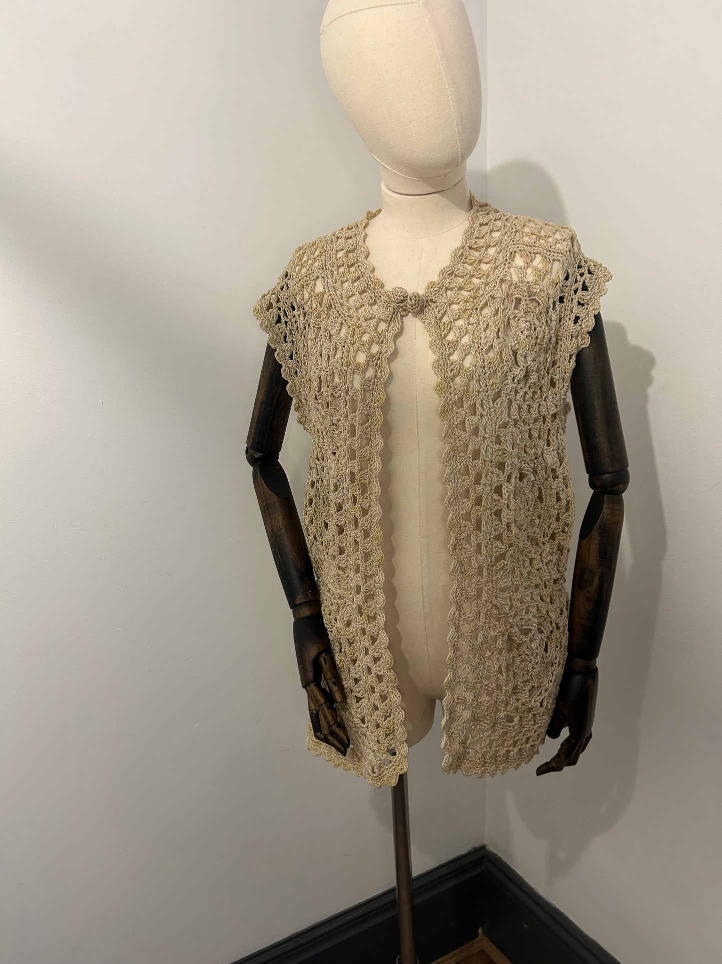 Neutral Crochet Cardigan Tank