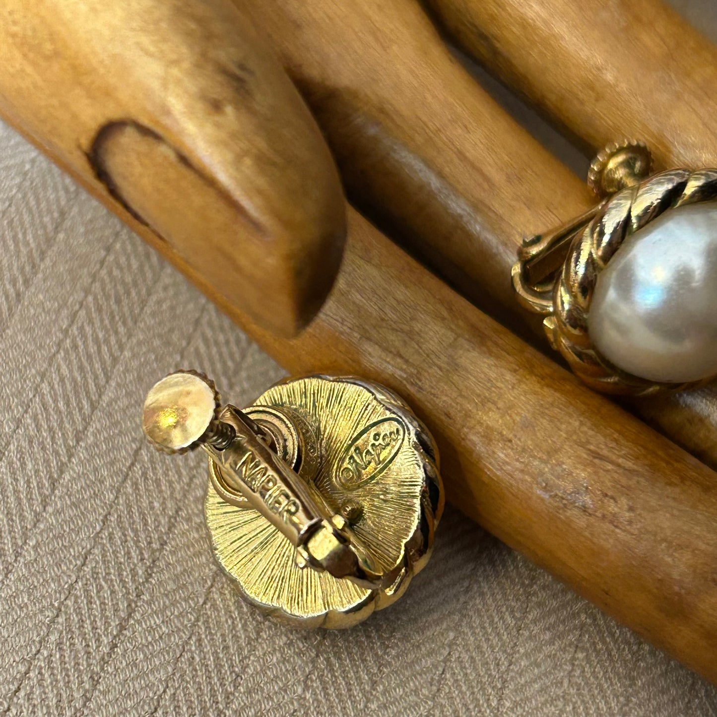 Napier Faux Pearl Clip On