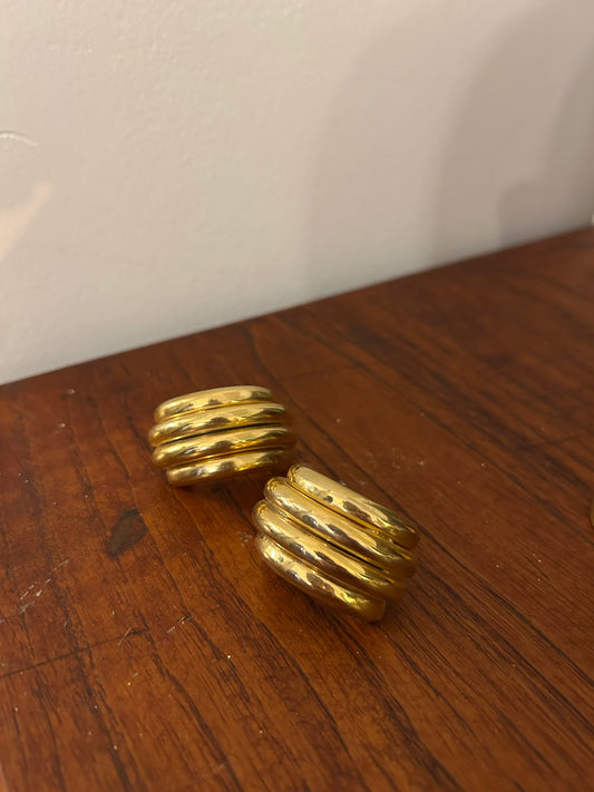 Statement Tubular Clip On Earrings