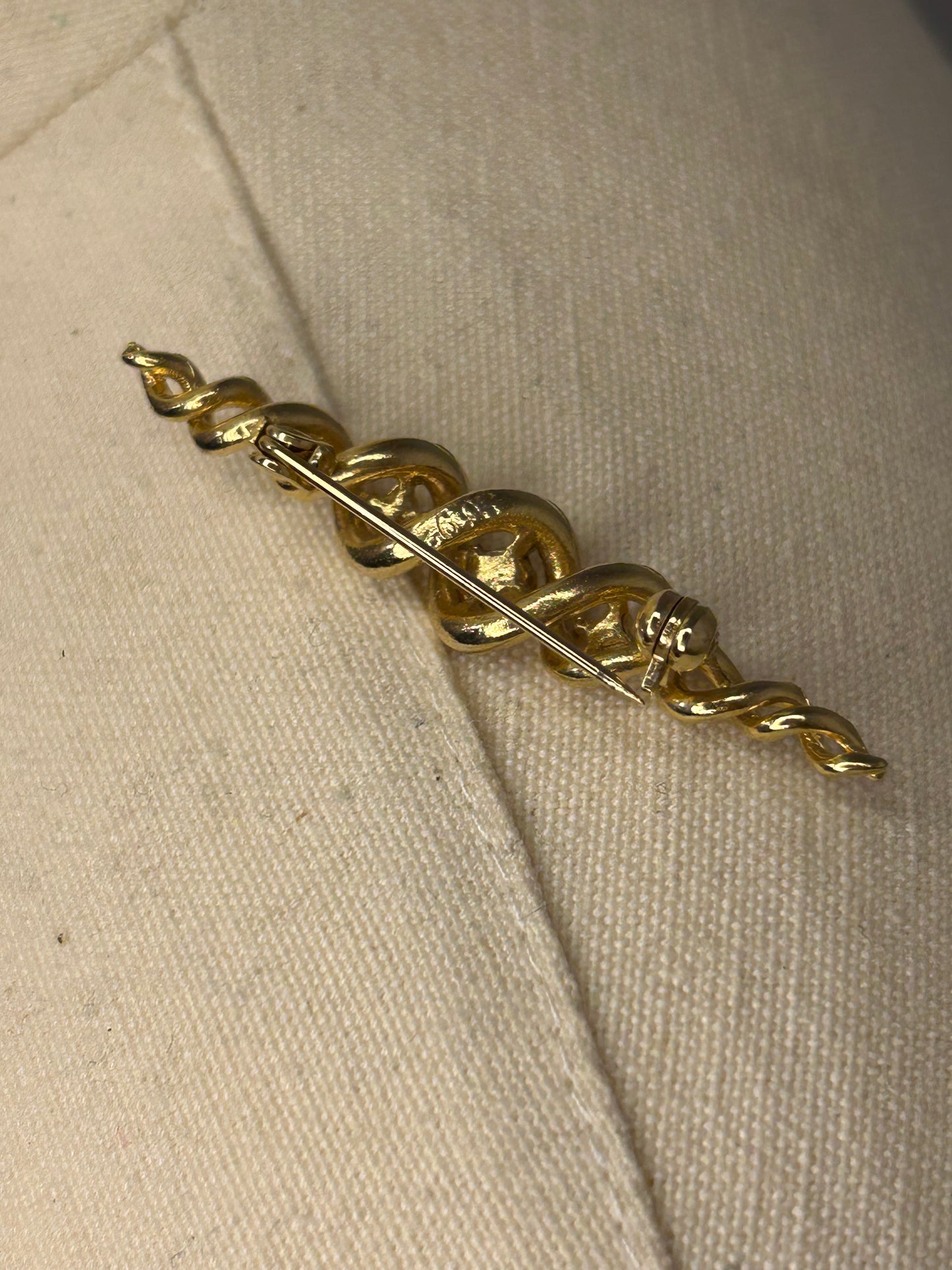 Gold Tone Diamanté Brooch