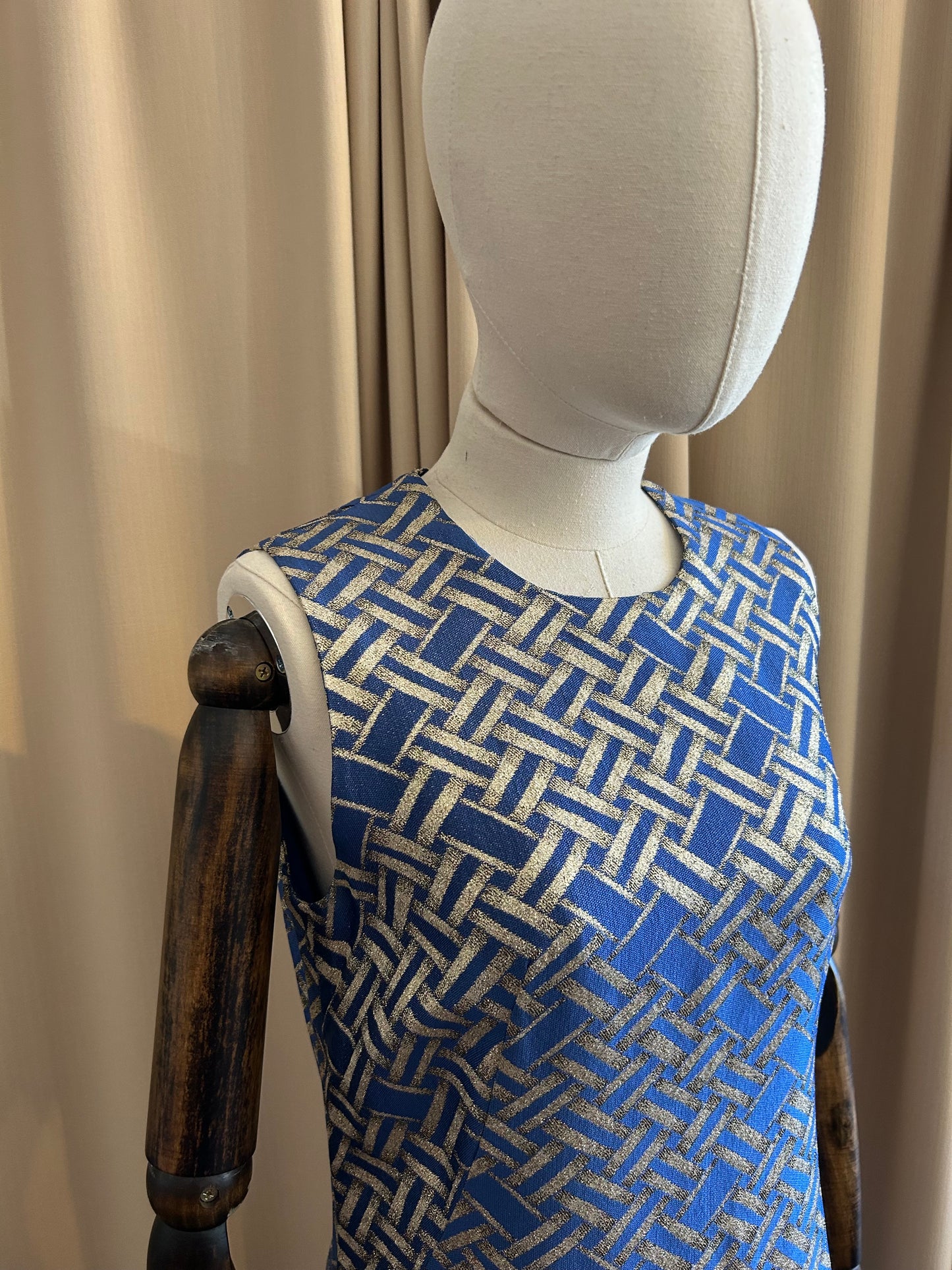 Blue and Gold 60s Gown