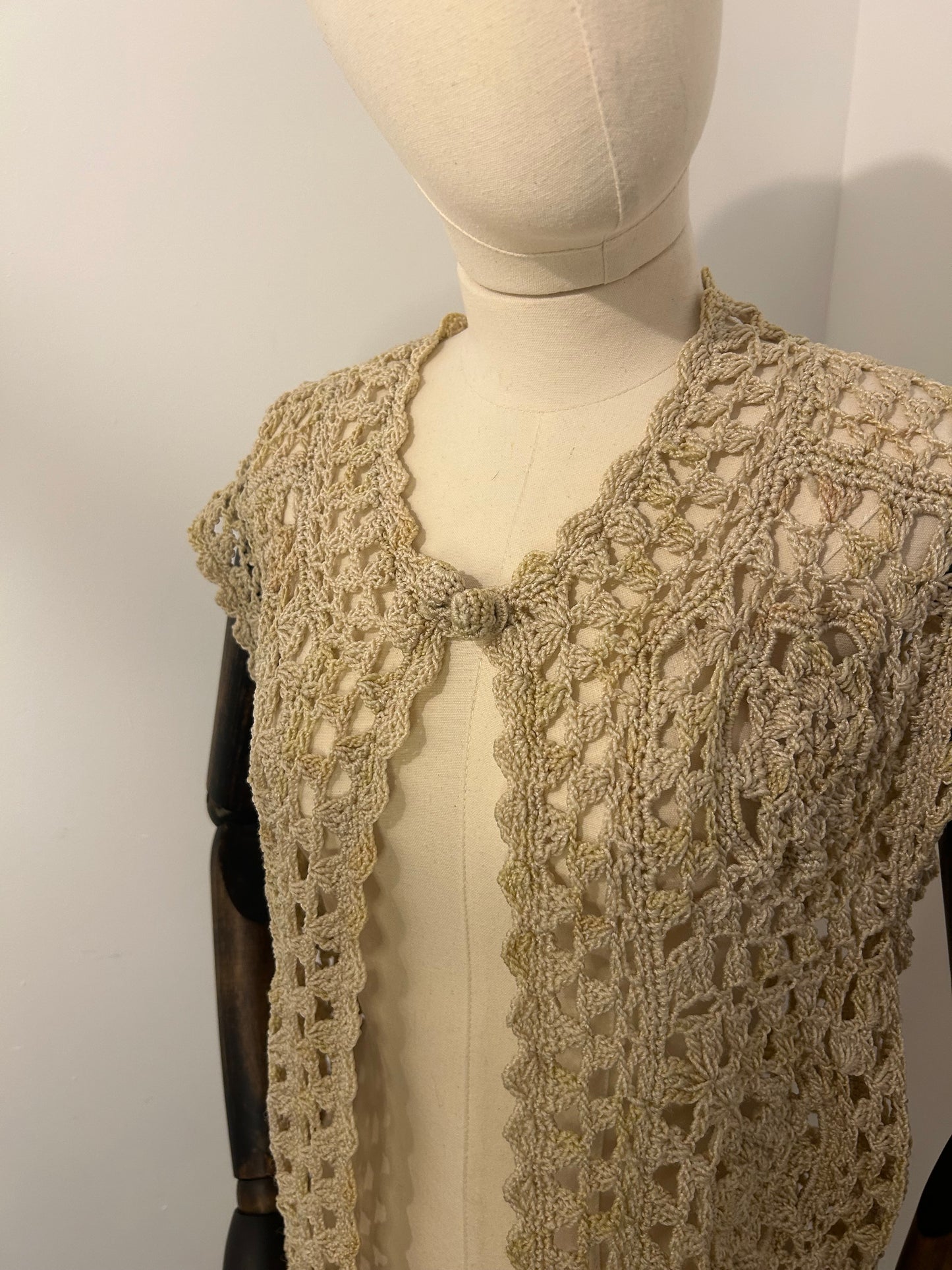 Neutral Crochet Cardigan Tank