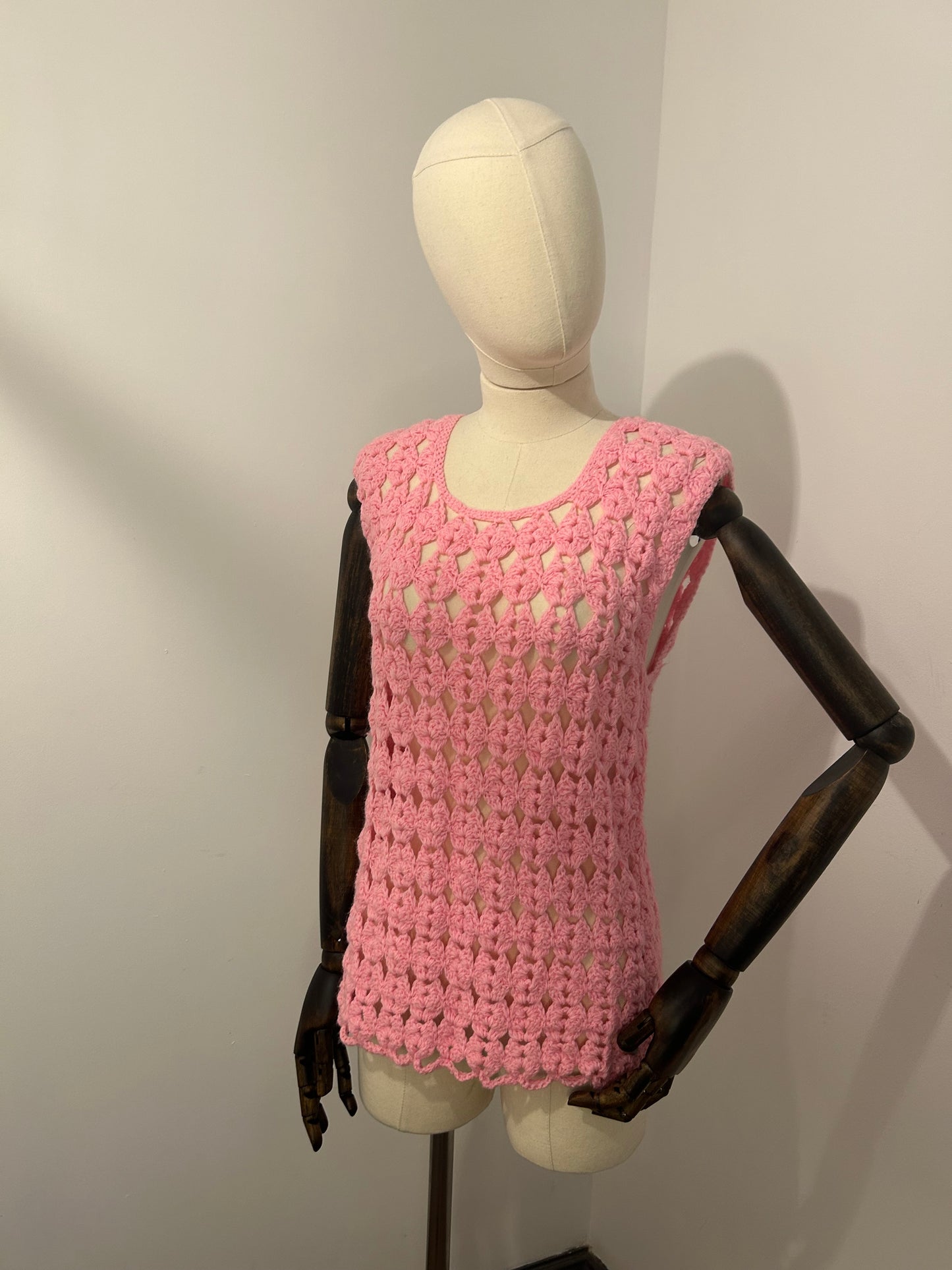 Baby Pink Crochet Tank