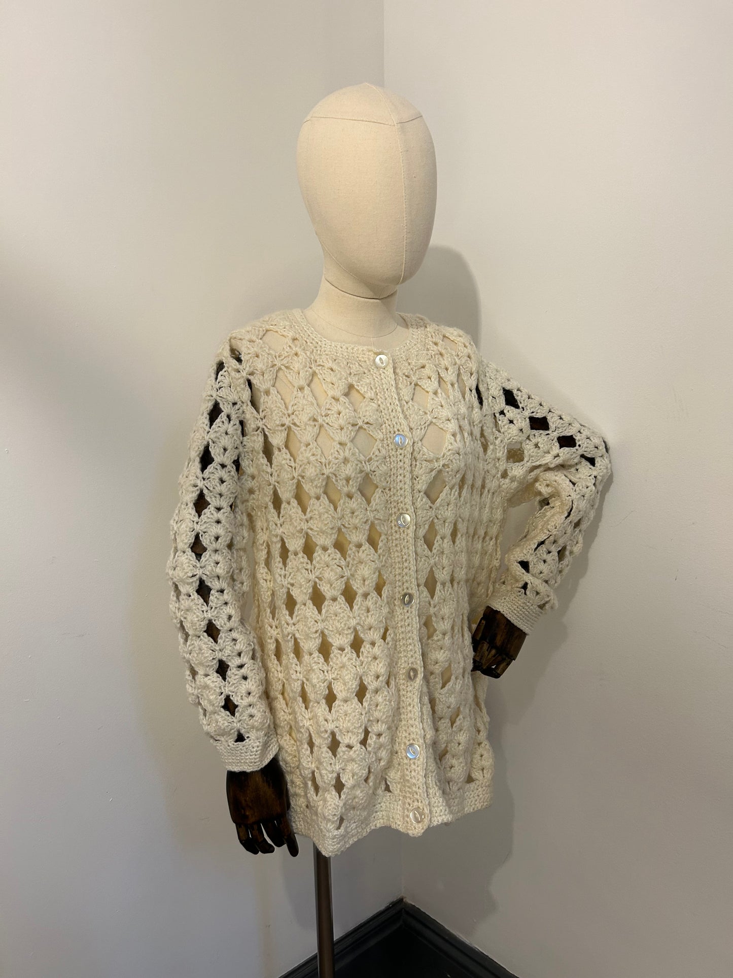 White Crochet Cardigan