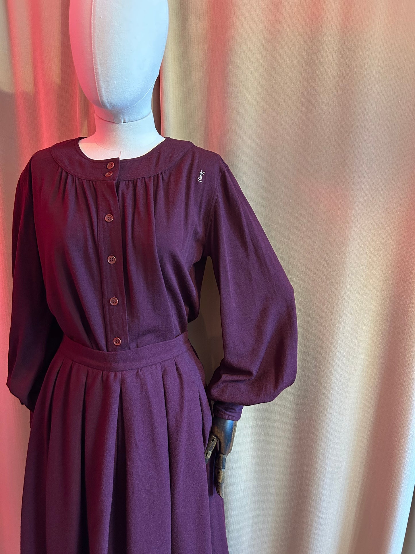 YSL Burgundy Two Piece