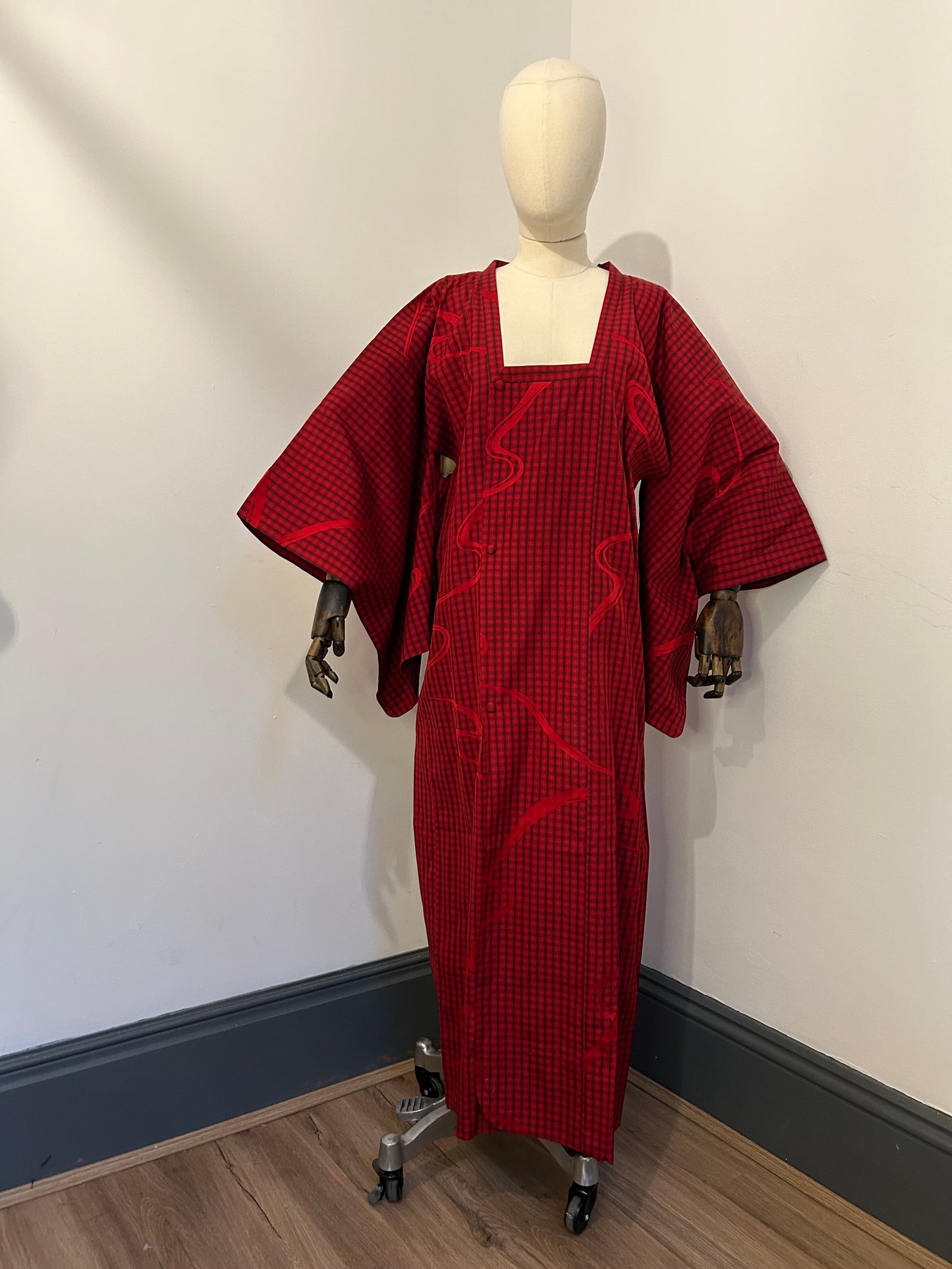 Red Checkered Kimono