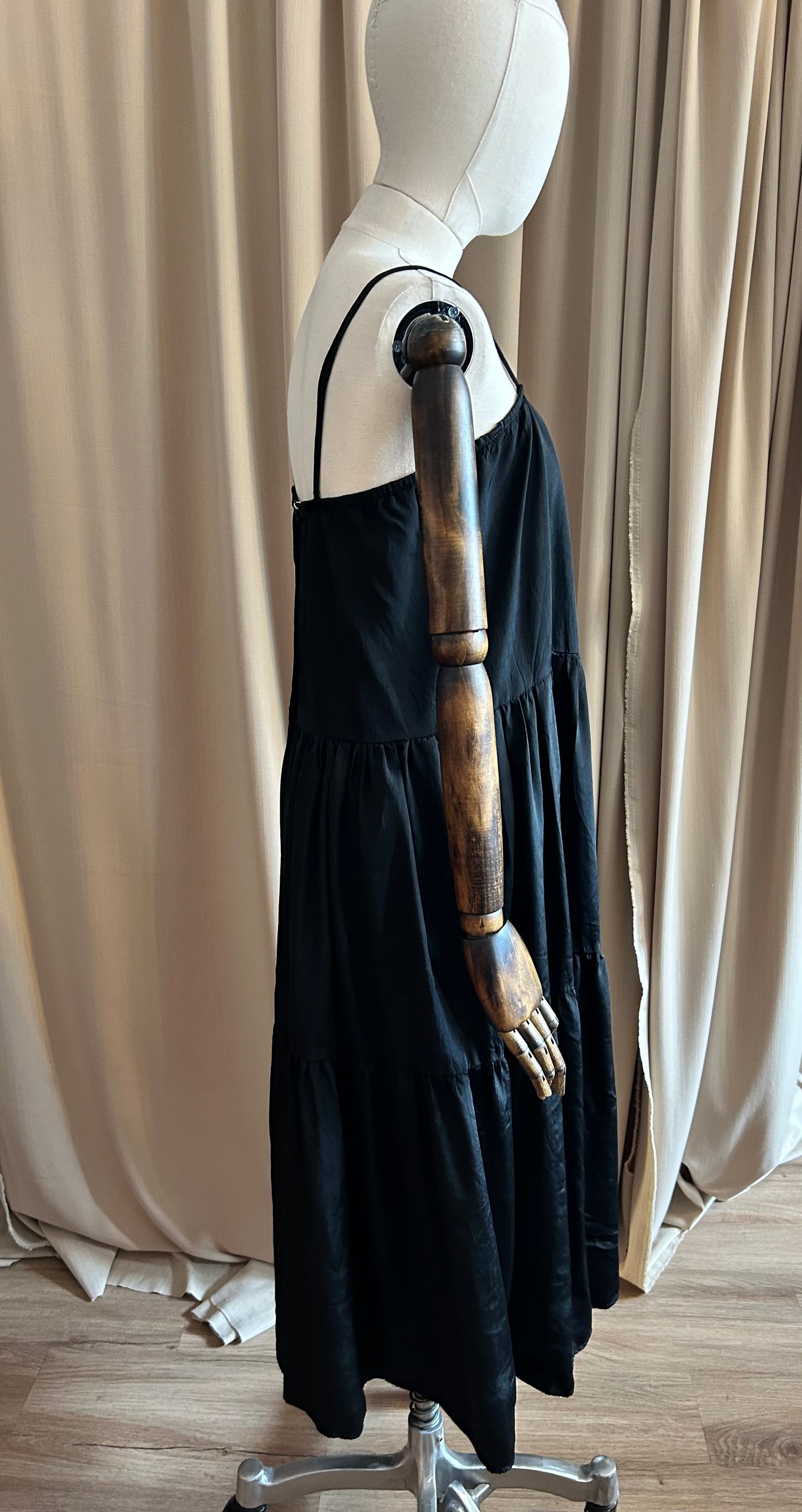 Tiered Black Dress