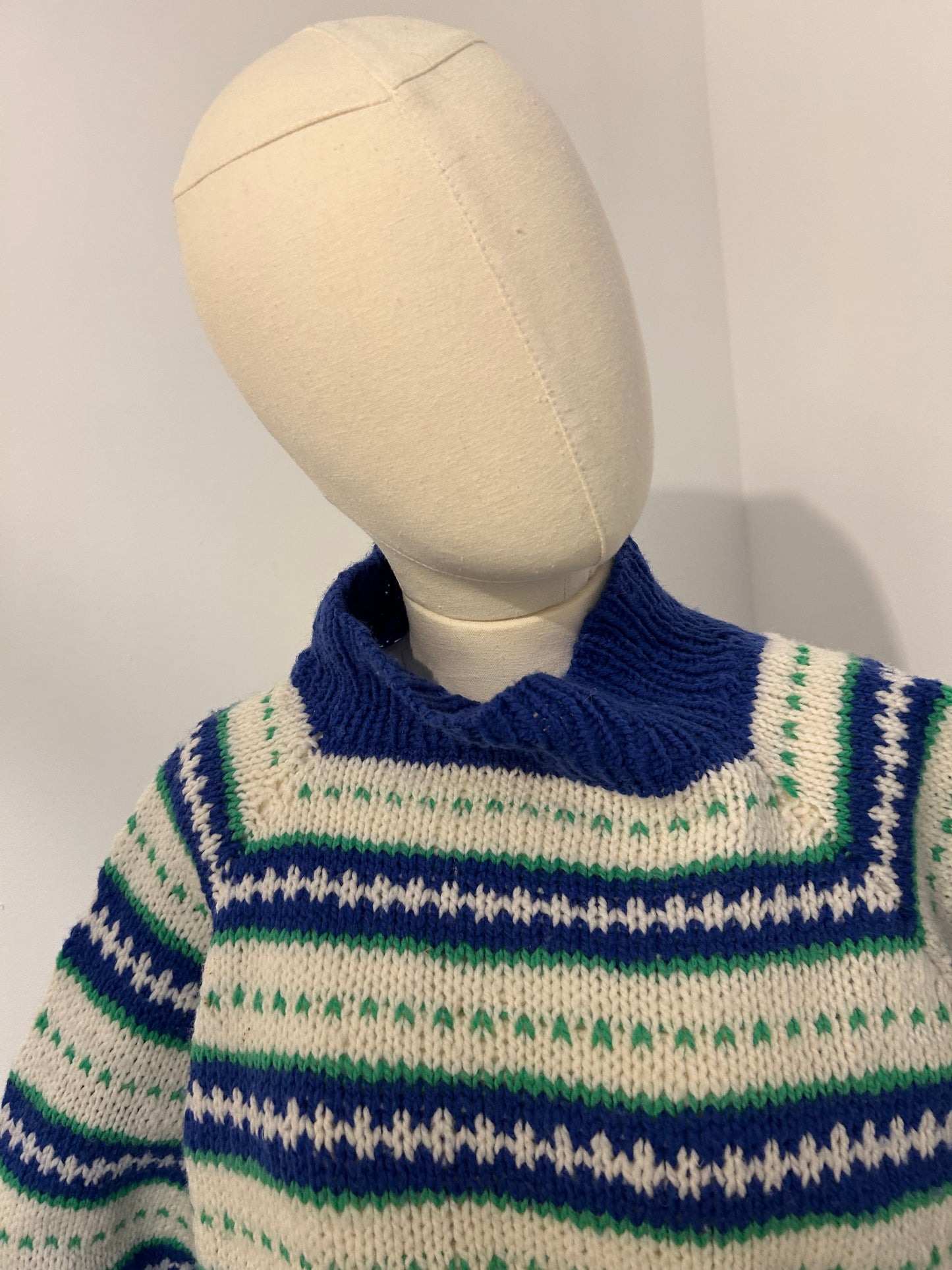 Knitted Blue Striped jumper