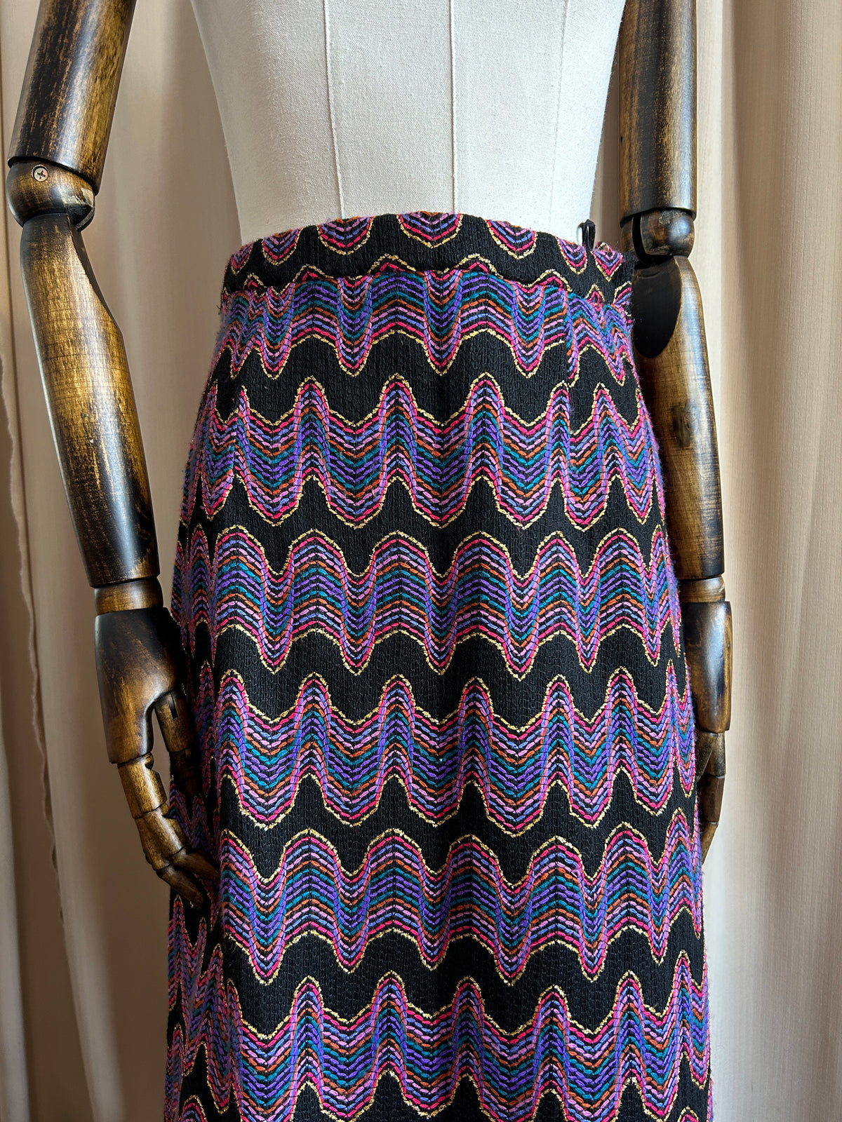 70s Woven Maxi Skirt