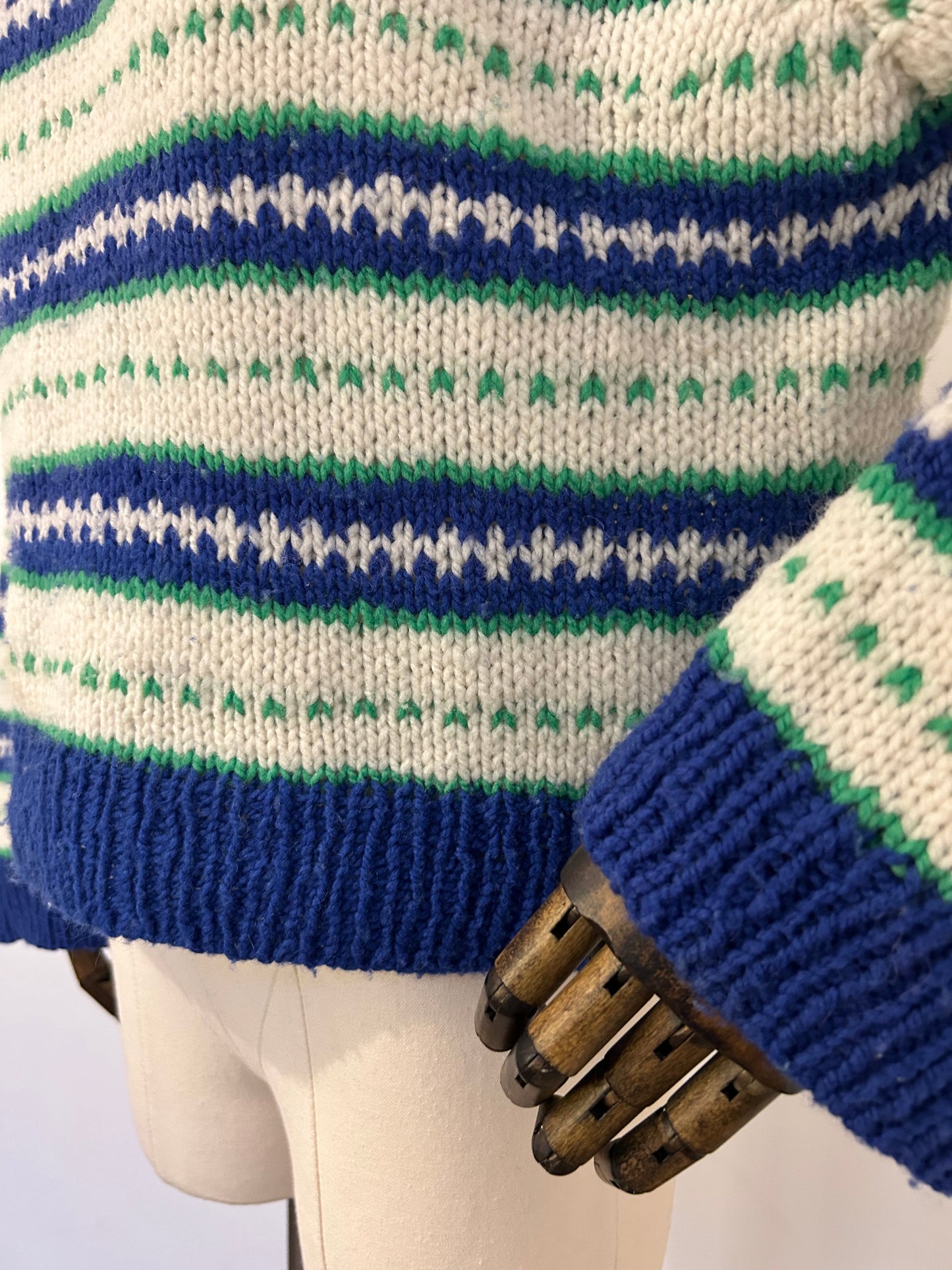 Knitted Blue Striped jumper