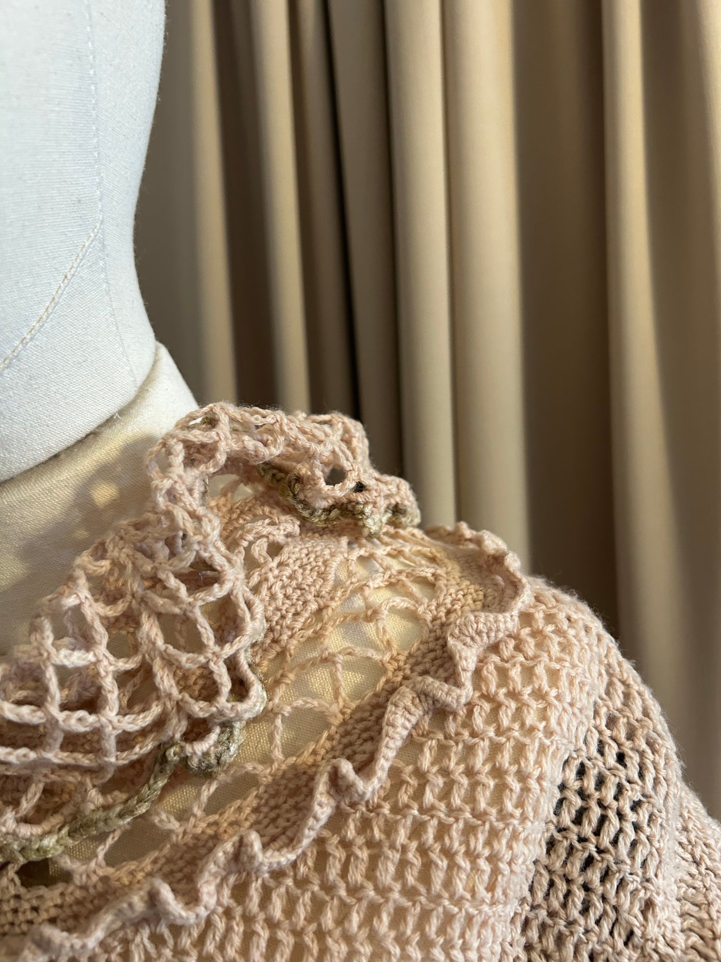 Double Collared Handknit Jumper