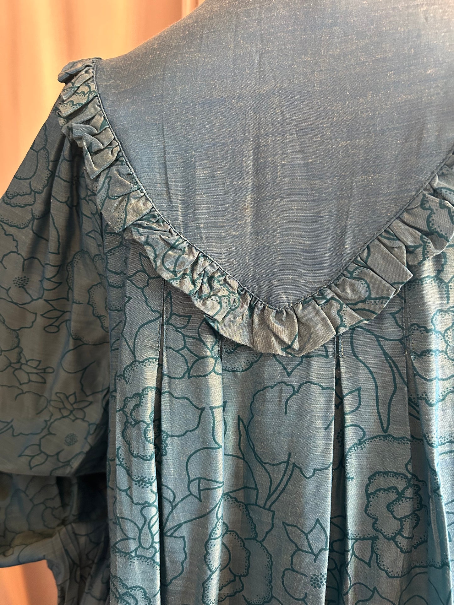 French Balloon Sleeve Smock Dress