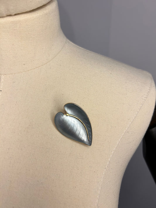 Norwegian Silver Leaf Brooch