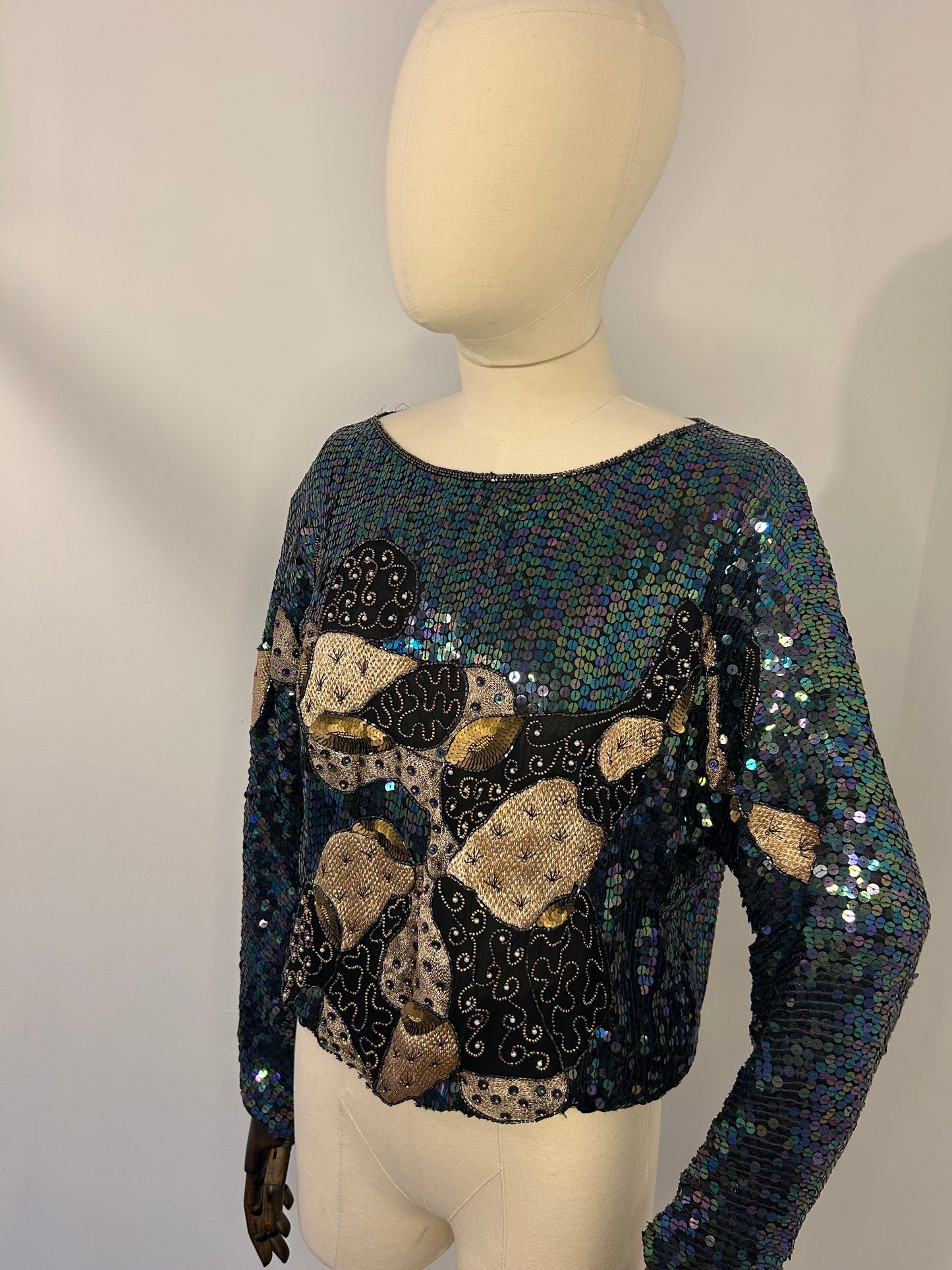 Sequin top with gold