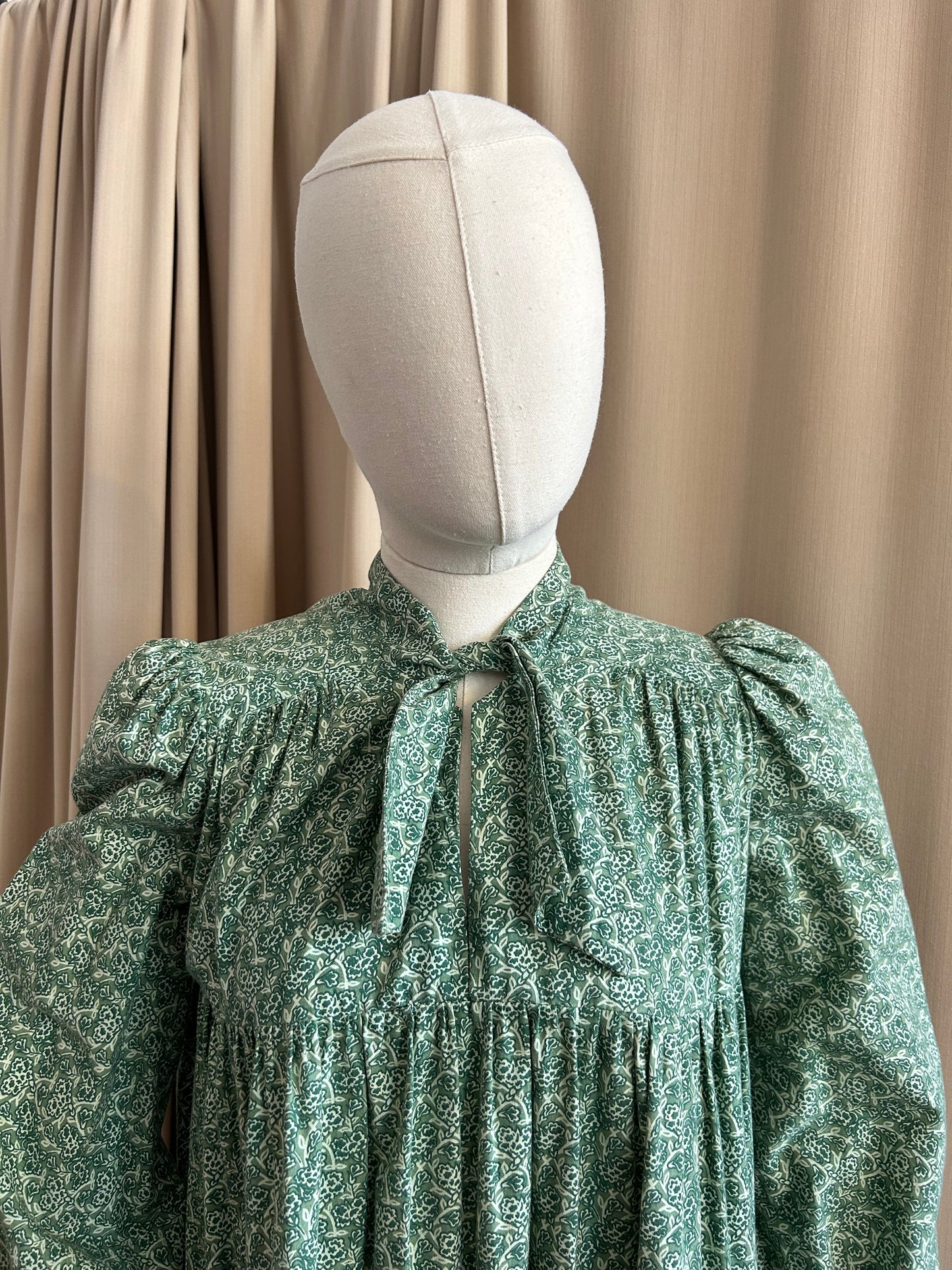 Green Floral Prairie Babydoll