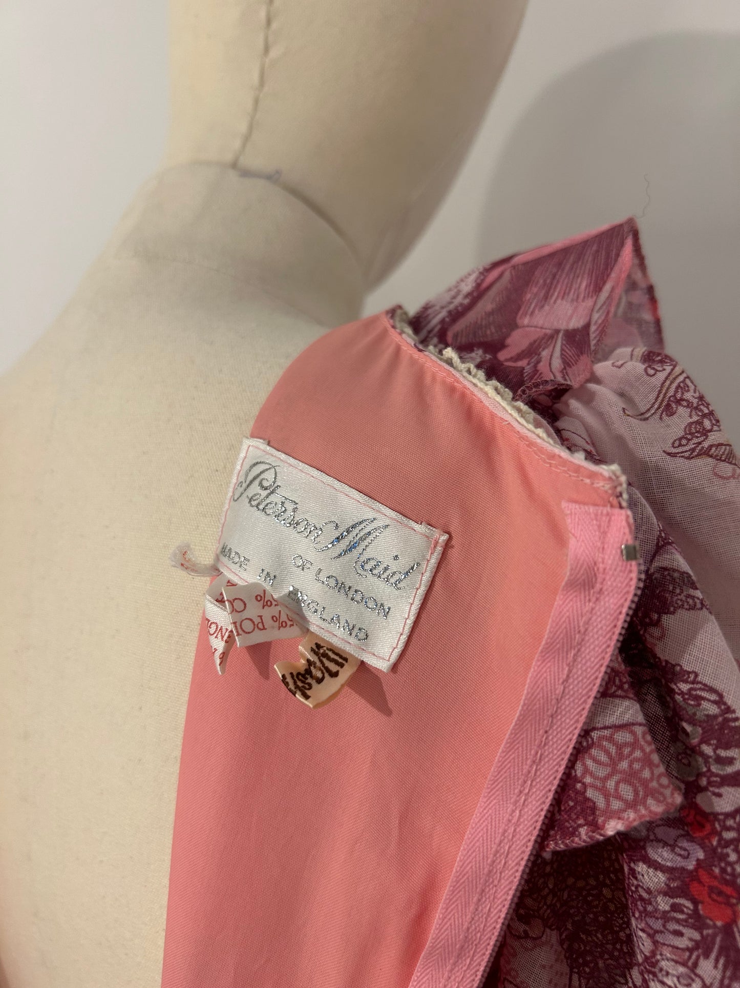 Pink floral angel sleeve dress