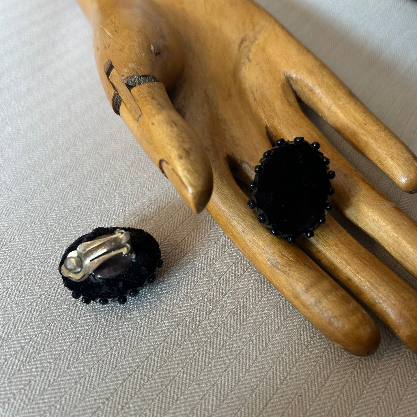 Black Velvet Clip On